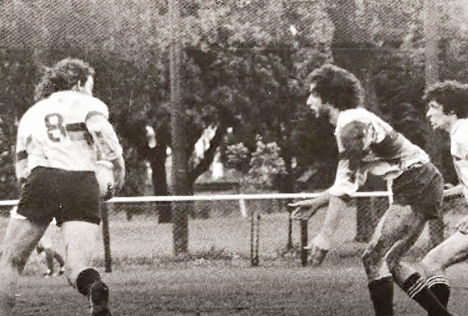 Esteban BONAVENTURA - Eduardo CHAIN - Eduardo WILKINSON -  Los Cedros -  - Rugby - Zuni, el Turco y Eduardo en un ataque (#AscensoCedros1983) Photo by:  | Siuxy Sports 1983-10-01