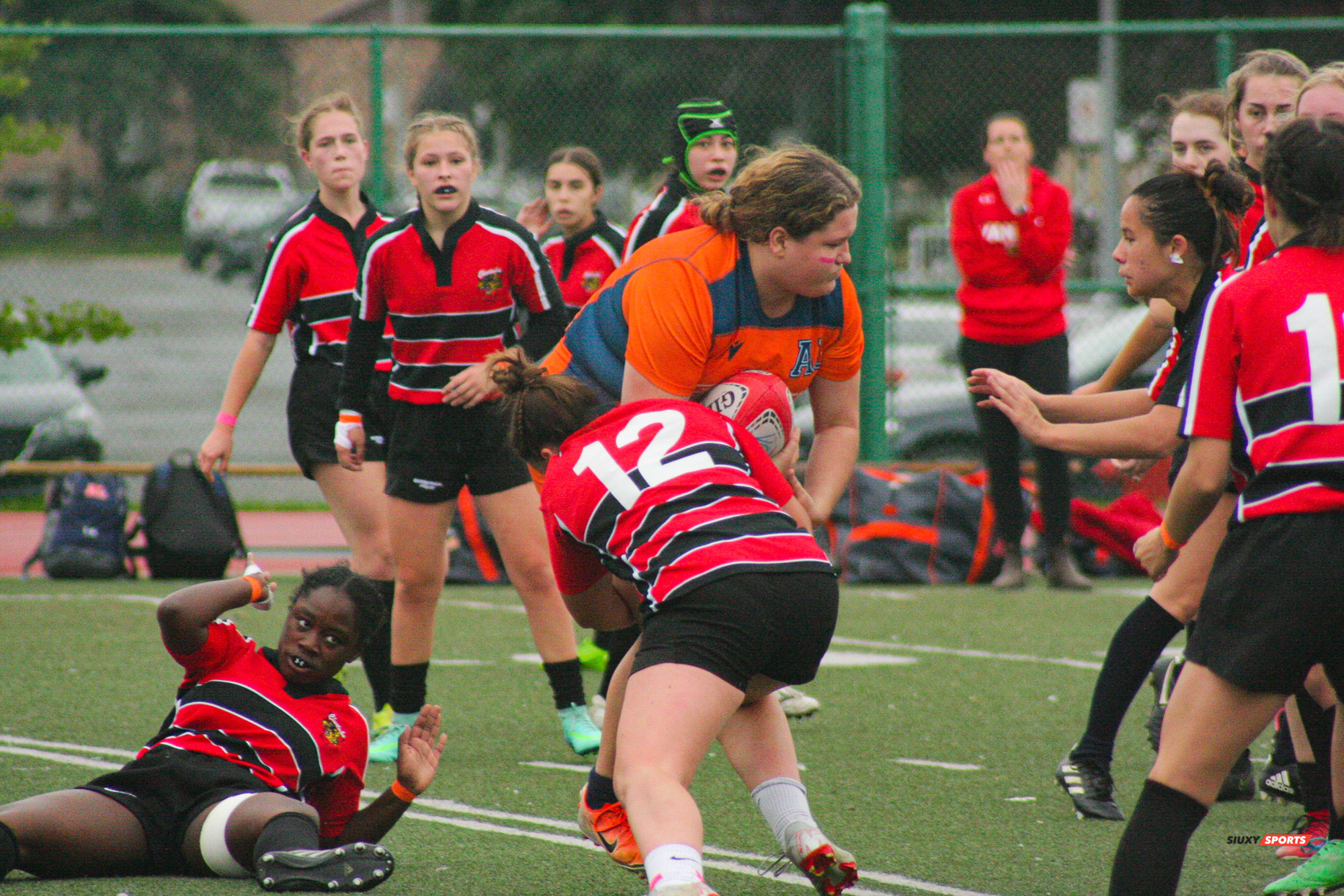 Audrey BLAIS - Fiona RUDLAND -  Cégep André Laurendeau - Cégep Vanier - Rugby -  (#ALvsVanier2021W) Photo by:  | Siuxy Sports 2021-10-10