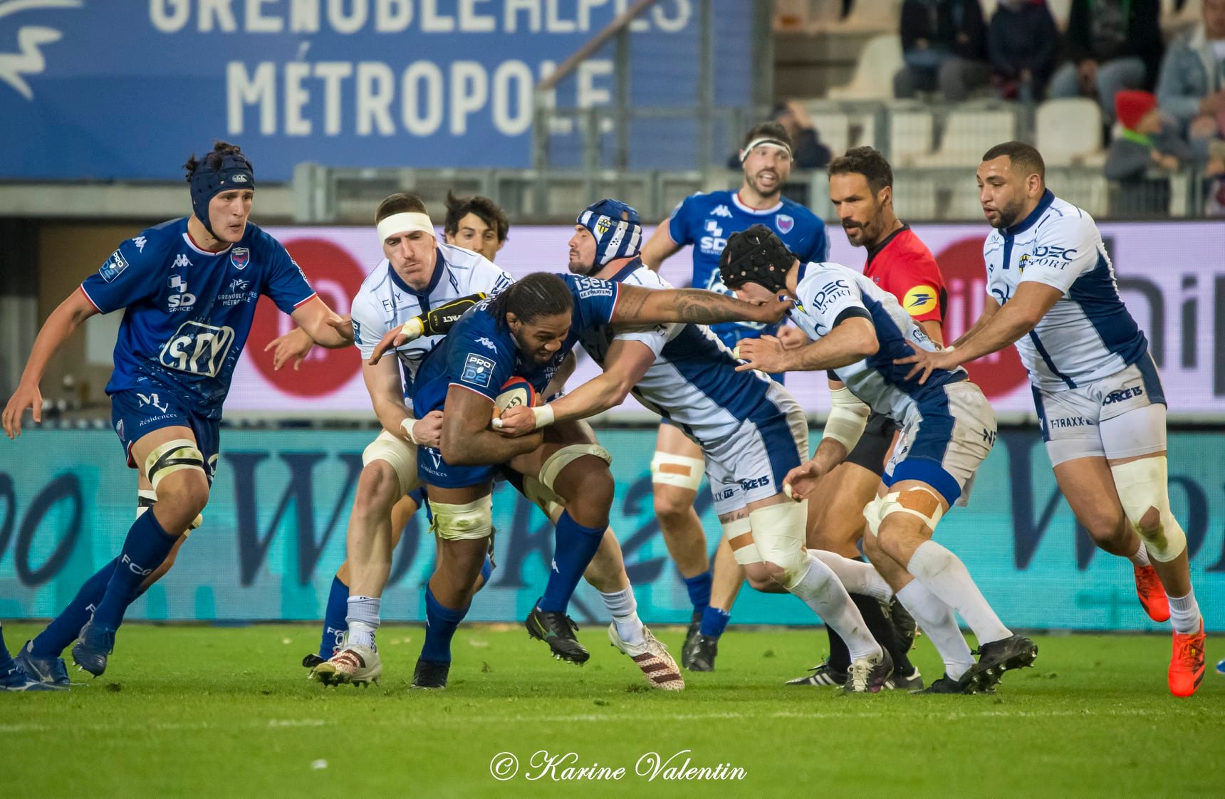 Levi DOUGLAS - José MADEIRA -  FC Grenoble Rugby - USON Nevers - Rugby - FC Grenoble Rugby (34) vs USON Nevers (10) - 2022 (#FCGvsUSON2022) Photo by: Karine Valentin | Siuxy Sports 2022-03-04