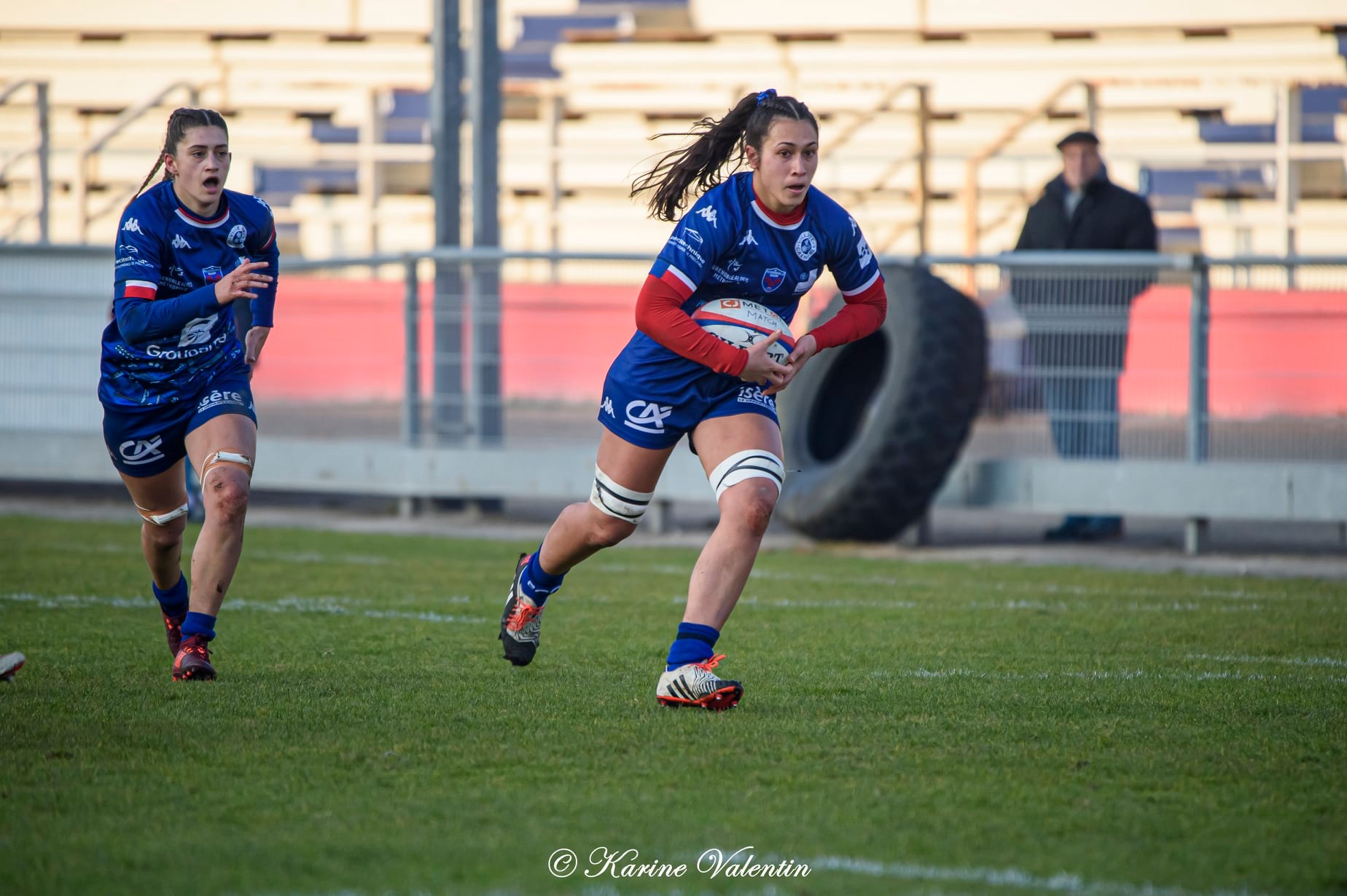 Estelle CARPENTIER - Manaé FELEU -  FC Grenoble Rugby -  - Rugby -  (#GrenobleVsBobigny2021Dec) Photo by: Karine Valentin | Siuxy Sports 2021-12-21