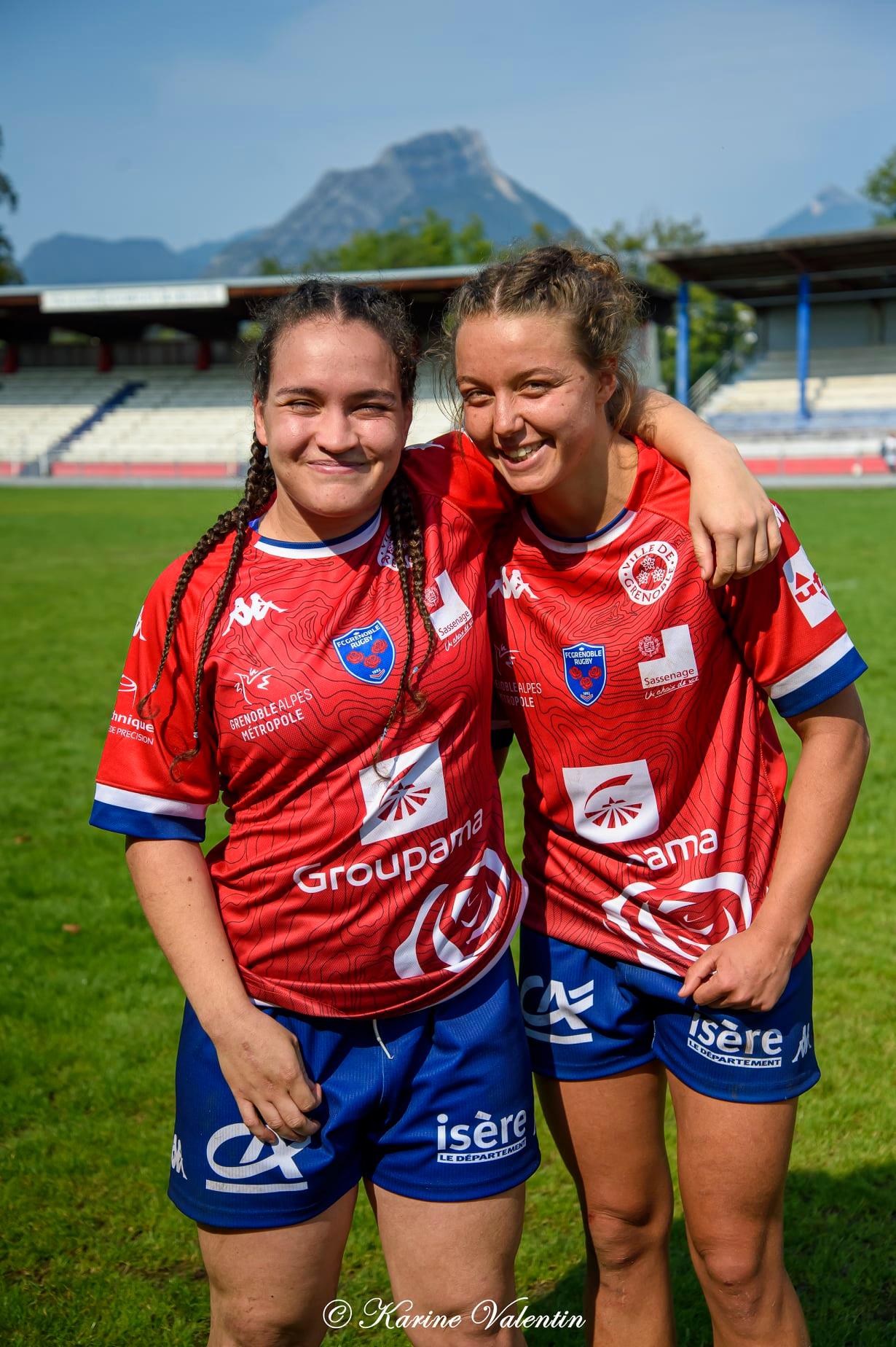 Marie DEFERRARD - Linda HAFSA -  FC Grenoble Rugby -  - Rugby - FC Grenoble VS Toulouse (#GrenobleVsToulouse2021sep) Photo by: Karine Valentin | Siuxy Sports 2021-09-26