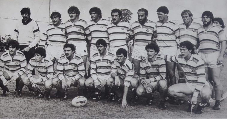 Ricardo DE VEDIA - Marcelo LOFFREDA - Rafael MADERO - Tomas PETERSEN -  San Isidro Club -  - Rugby - Equipo de 1983 () Photo by:  | Siuxy Sports 1983-10-10