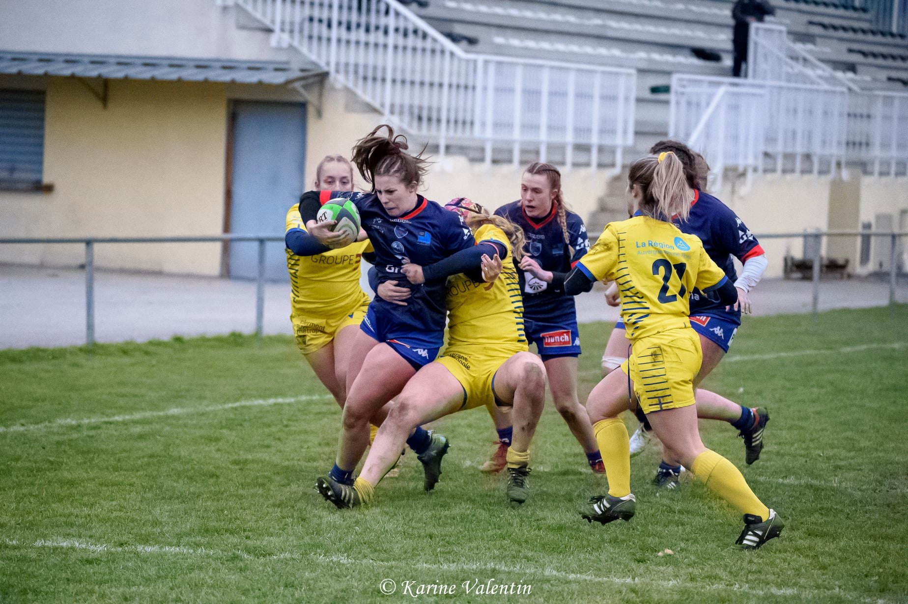 Violaine CHAVANCE - Charlotte SUILLEROT -  FC Grenoble Rugby - ASM Romagnat rugby féminin - Rugby - FC Grenoble VS ASM Romagnat (#GrenobleVsASMR2021jan) Photo by: Karine Valentin | Siuxy Sports 2021-01-24