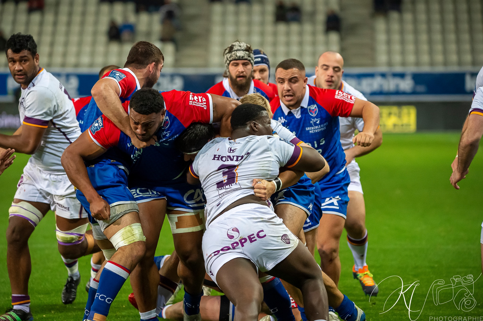 Pio MUARUA -  FC Grenoble Rugby - Soyaux Angoulême - Rugby - FC Grenoble (24) VS (18) Soyaux Angoulême (2022) (#FCGvsSA2022R11) Photo by: Karine Valentin | Siuxy Sports 2022-11-18