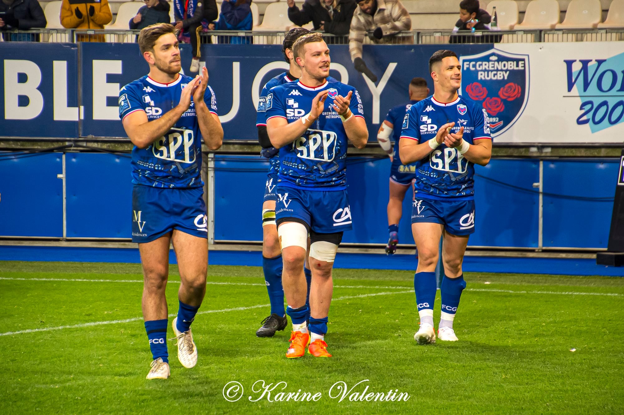 Antonin BERRUYER - Corentin GLENAT - Adrien SEGURET -  FC Grenoble Rugby -  - Rugby -  (#GrenobleVsNarbonne2021Nov) Photo by: Karine Valentin | Siuxy Sports 2021-11-26
