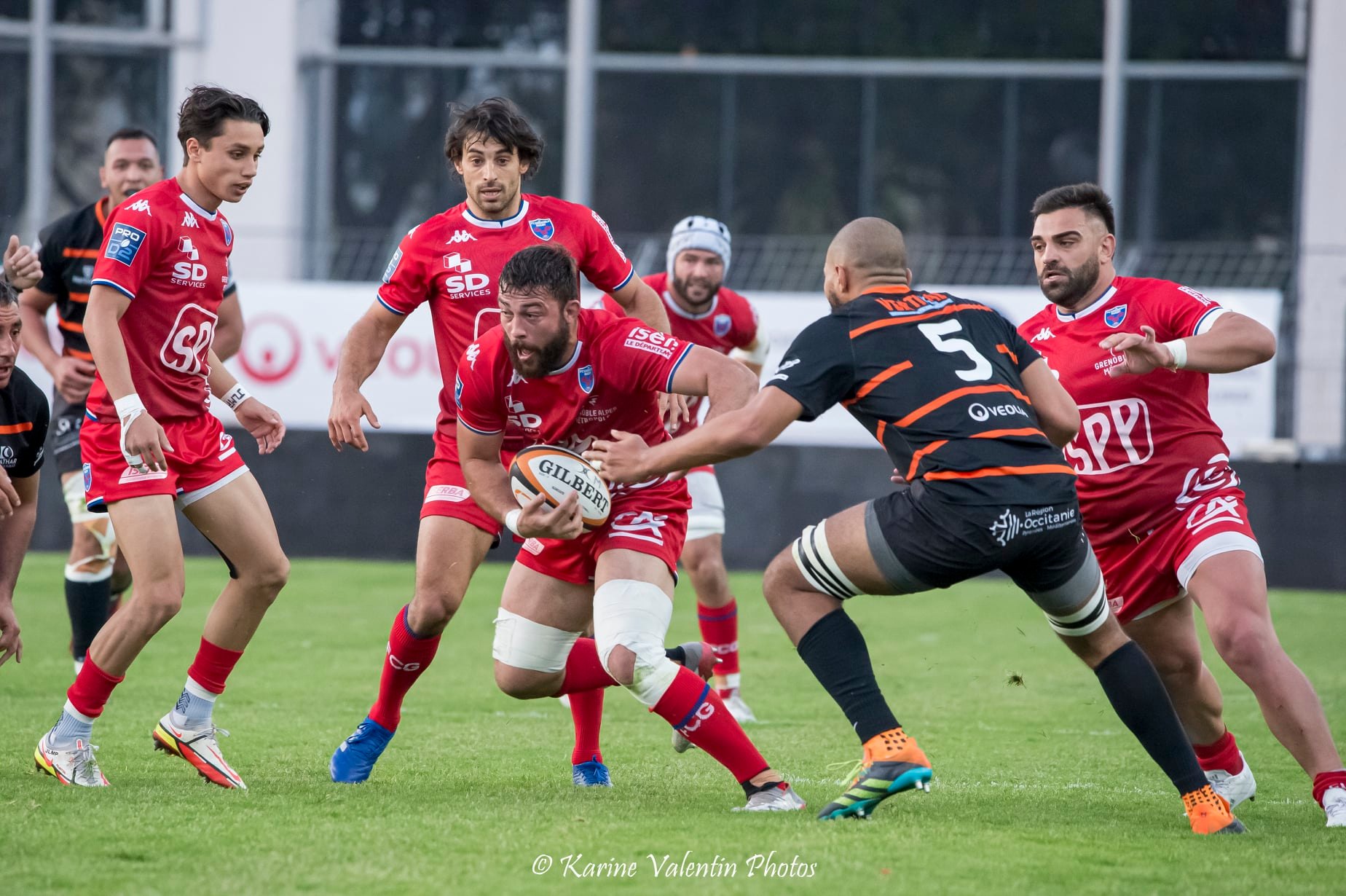 Steeve BLANC-MAPPAZ - Felipe EZCURRA -  Racing Club Narbonnais - FC Grenoble Rugby - Rugby - Narbonne (32) vs (32) Grenoble - 2022 (#NarbonneVsGrenoble2022) Photo by: Karine Valentin | Siuxy Sports 2022-04-15