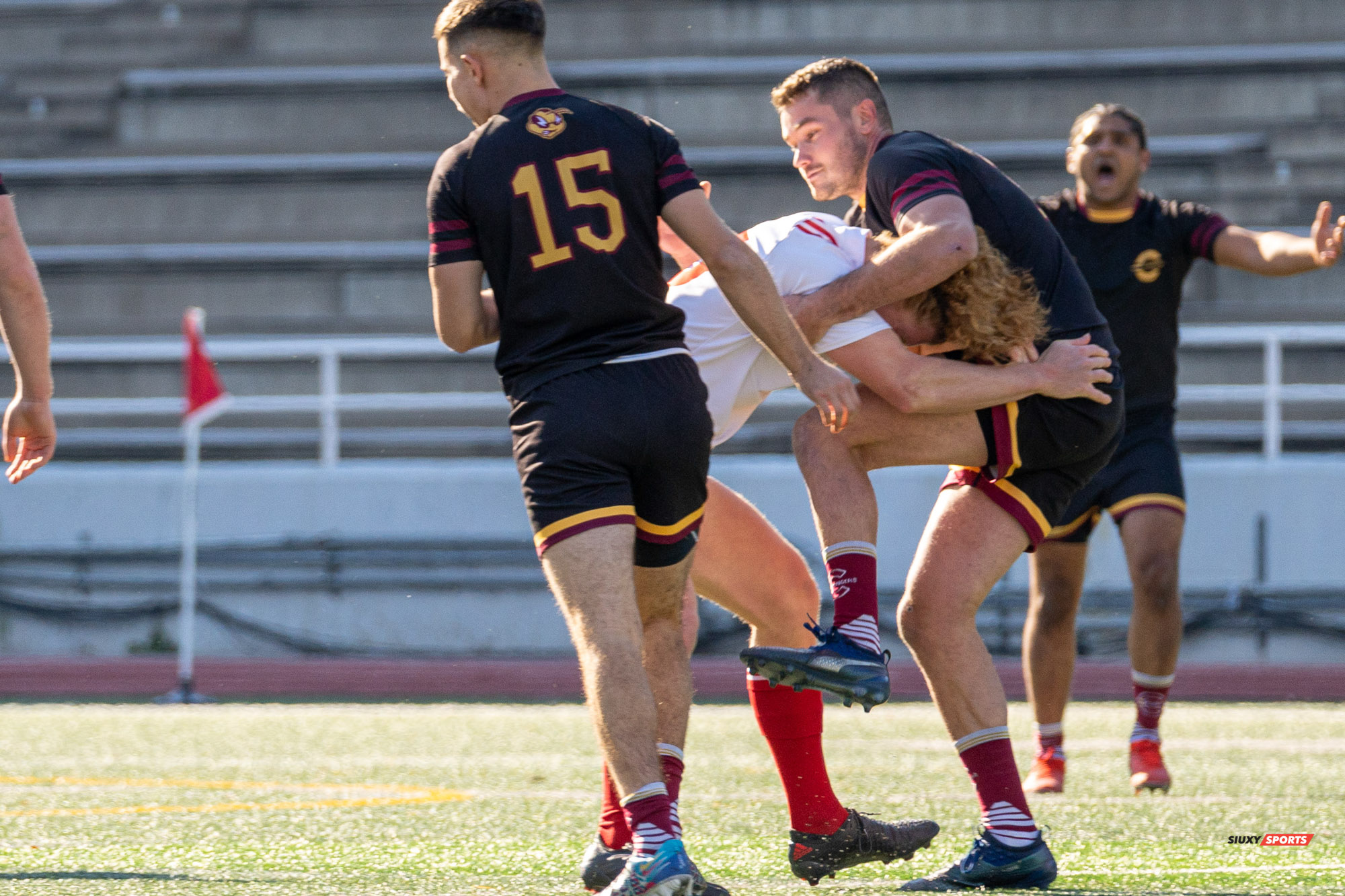 Mohamed ALMOALLIM - Stanislas BLAZKOWSKI - Aidan MCMULLAN -  Université McGill - Université Concordia - Rugby -  (#McGillvsConcordiaFinalsM) Photo by:  | Siuxy Sports 2021-11-06