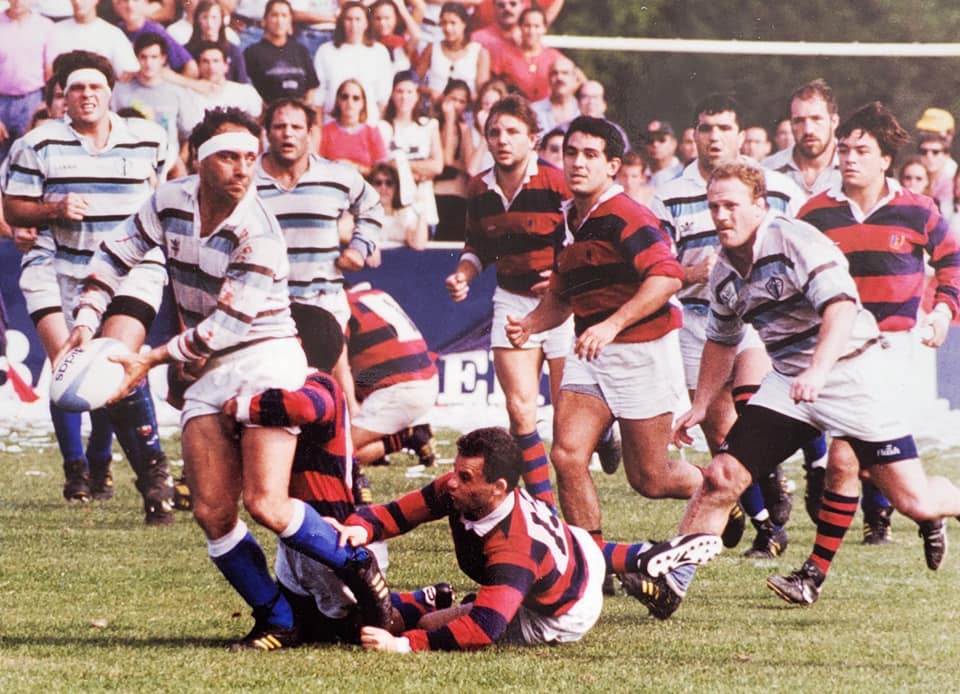 Juan José ANGELILLO - Fernando CONTI - Marcelo LOFFREDA -  San Isidro Club - Curupaytí Club de Rugby - Rugby -  () Photo by:  | Siuxy Sports 1993-05-04