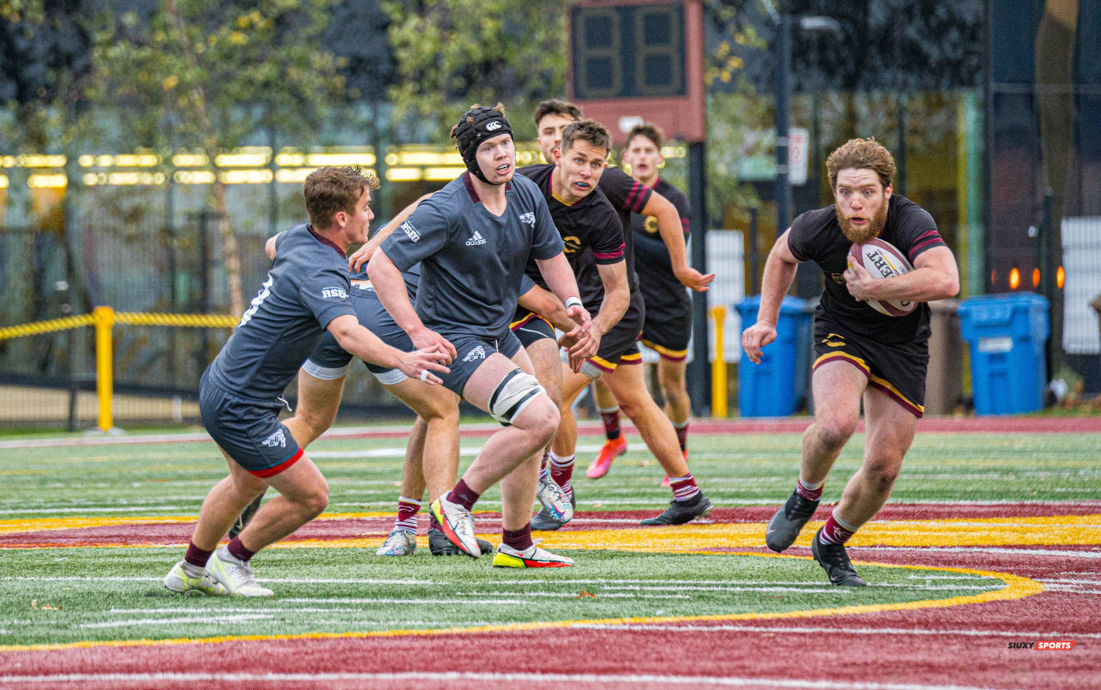 Ryan CAMPBELL - Sullivan MURPHY - Jean-Christophe VINETTE -  Université Concordia - Université Ottawa - Rugby -  (#ConcordiaVsOttawa2021m) Photo by:  | Siuxy Sports 2021-10-30