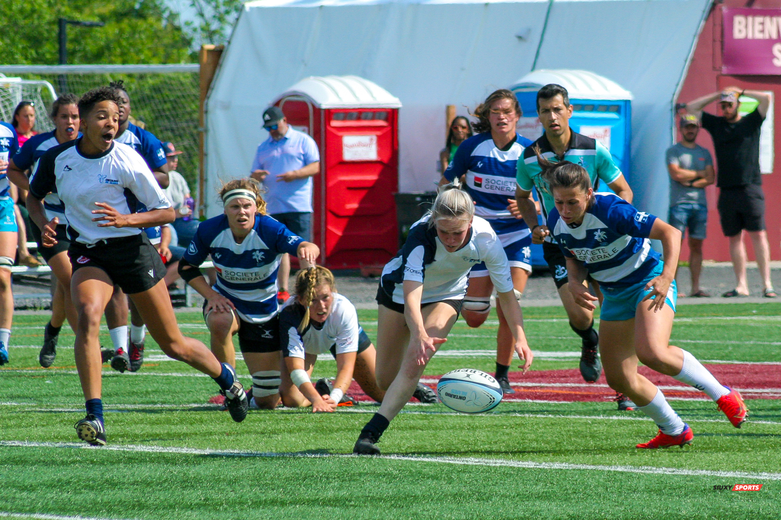  Équipe féminine - Rugby Québec - Ontario Blues (w) - Rugby -  (#RUGBYFEMQCVON2022REELA2) Photo by: Thomas Alem-Lebel | Siuxy Sports 2022-07-02