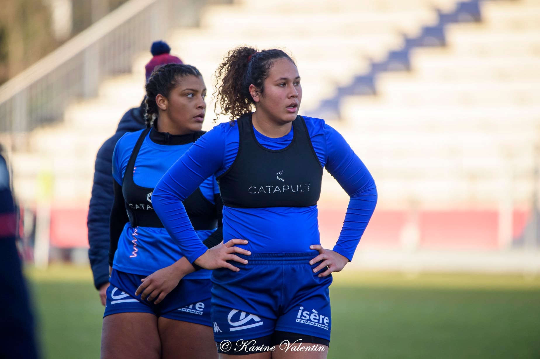 Téani FELEU - Ambre MWAYEMBE -  FC Grenoble Rugby -  - Rugby -  (#GrenobleVsBobigny2021Dec) Photo by: Karine Valentin | Siuxy Sports 2021-12-21