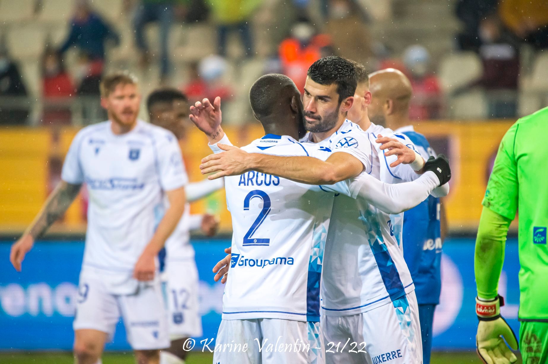 Carlens ARCUS - Quentin BERNARD - Gaetan CHARBONNIER -  Grenoble Foot 38 - AJ Auxerre - Soccer - GF38 vs AJ Auxerre  (#GF38vsAJAuxerre2022jan) Photo by: Karine Valentin | Siuxy Sports 2022-01-08