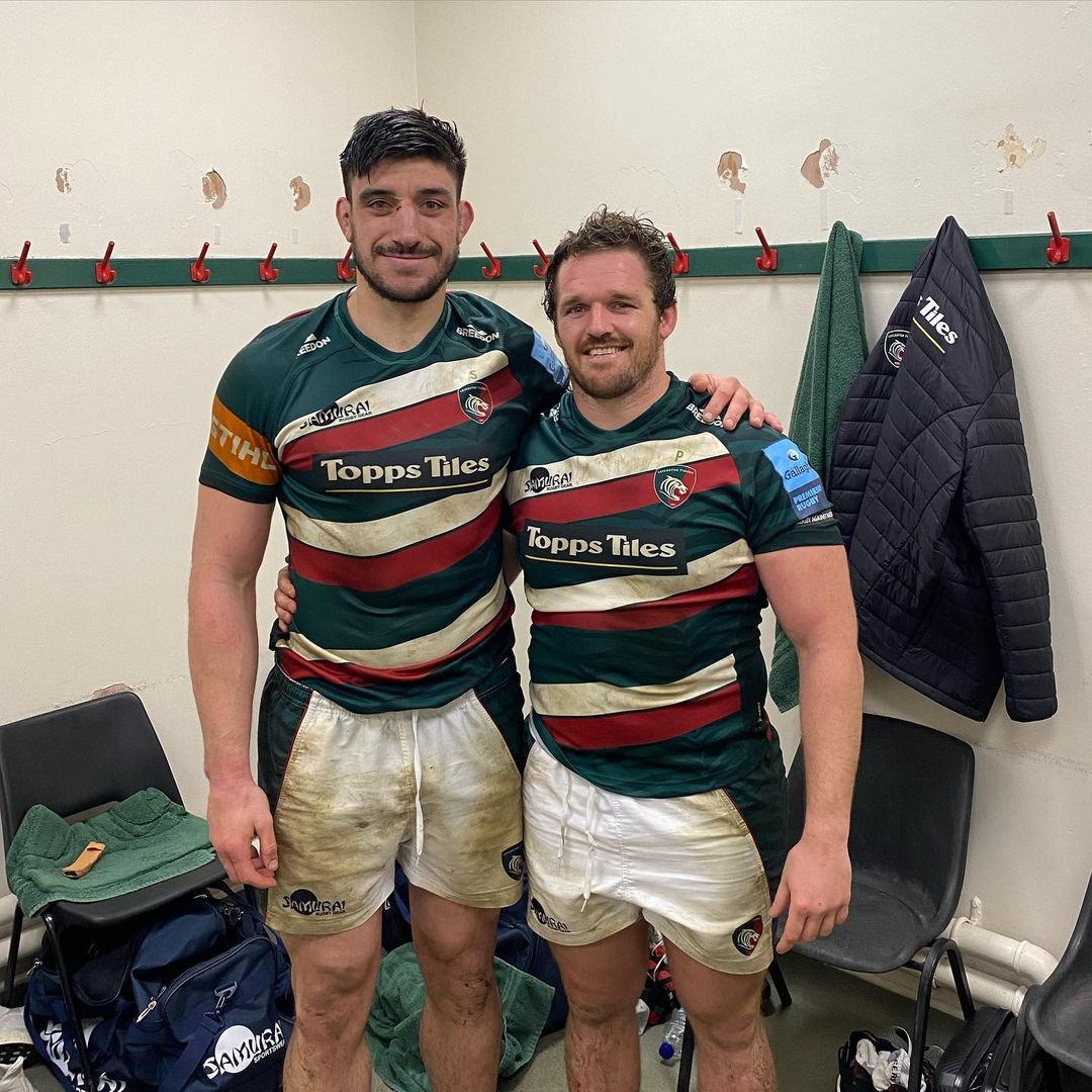 Tomás LAVANINI - Julián MONTOYA -  Leicester Football Club -  - Rugby - Dos amigos jugando en Leicester (Tomas Lavanini y Julian Montoya) Photo by:  | Siuxy Sports 2021-01-31