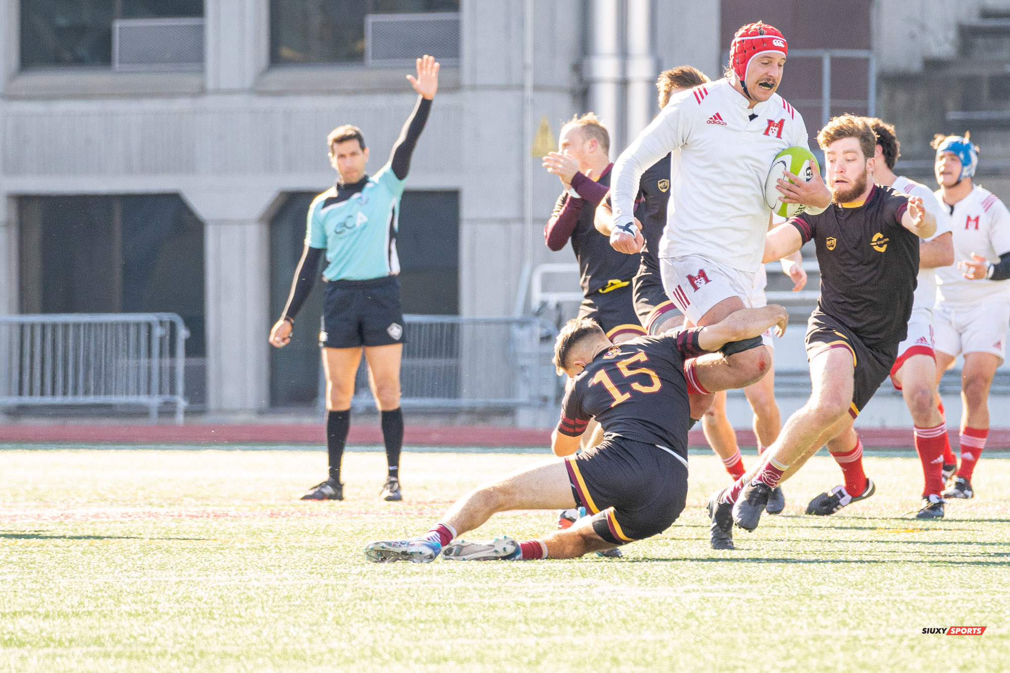 Stanislas BLAZKOWSKI - Karl HUNGER - Christopher MICHELETTI - Jean-Christophe VINETTE -  Université McGill - Université Concordia - Rugby -  (#McGillvsConcordiaFinalsM) Photo by:  | Siuxy Sports 2021-11-06