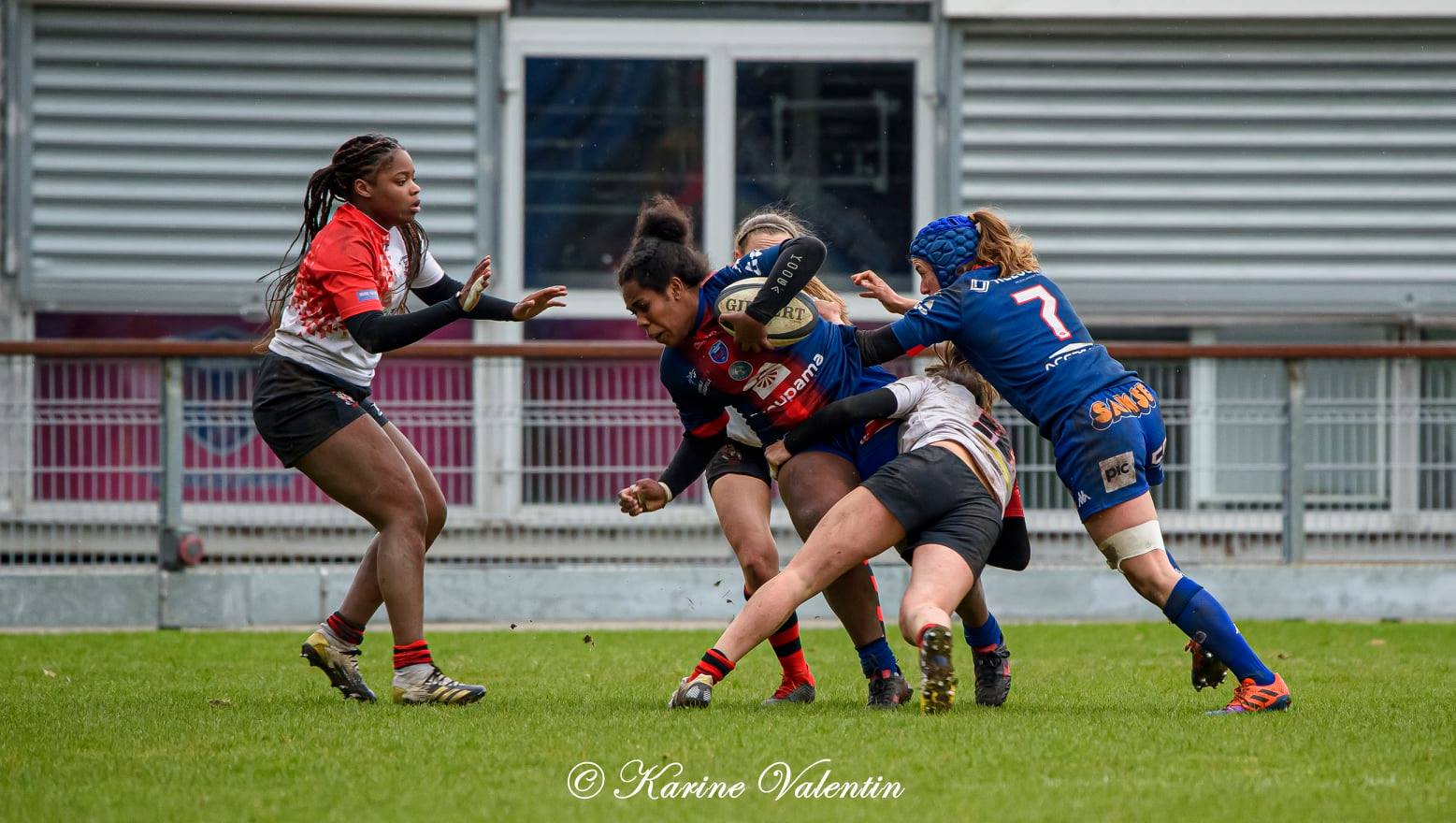 Makarita BALEINAGODO - Taonie ZOBEL -  FC Grenoble Rugby - AC Bobigny 93 Rugby - Rugby -  (#GrenobleVsBobigny2021Mar) Photo by: Karine Valentin | Siuxy Sports 2021-03-15
