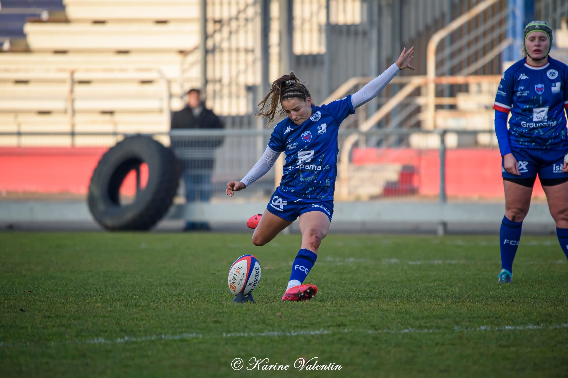 Alexandra CHAMBON - Shanone VAN PEUTER -  FC Grenoble Rugby -  - Rugby -  (#GrenobleVsBobigny2021Dec) Photo by: Karine Valentin | Siuxy Sports 2021-12-21