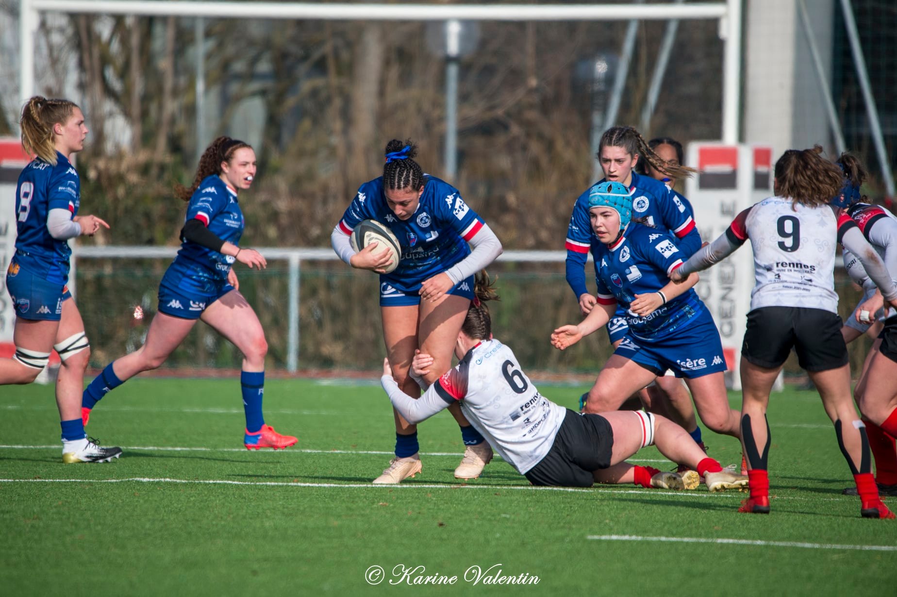 Océane MILLO CHEVREY - Julia TURC -  FC Grenoble Rugby - Stade Rennais Rugby - Rugby - Grenoble Amazones vs Stade Rennais Rugby (#AmazonesVsSRR2022jan) Photo by: Karine Valentin | Siuxy Sports 2022-01-30
