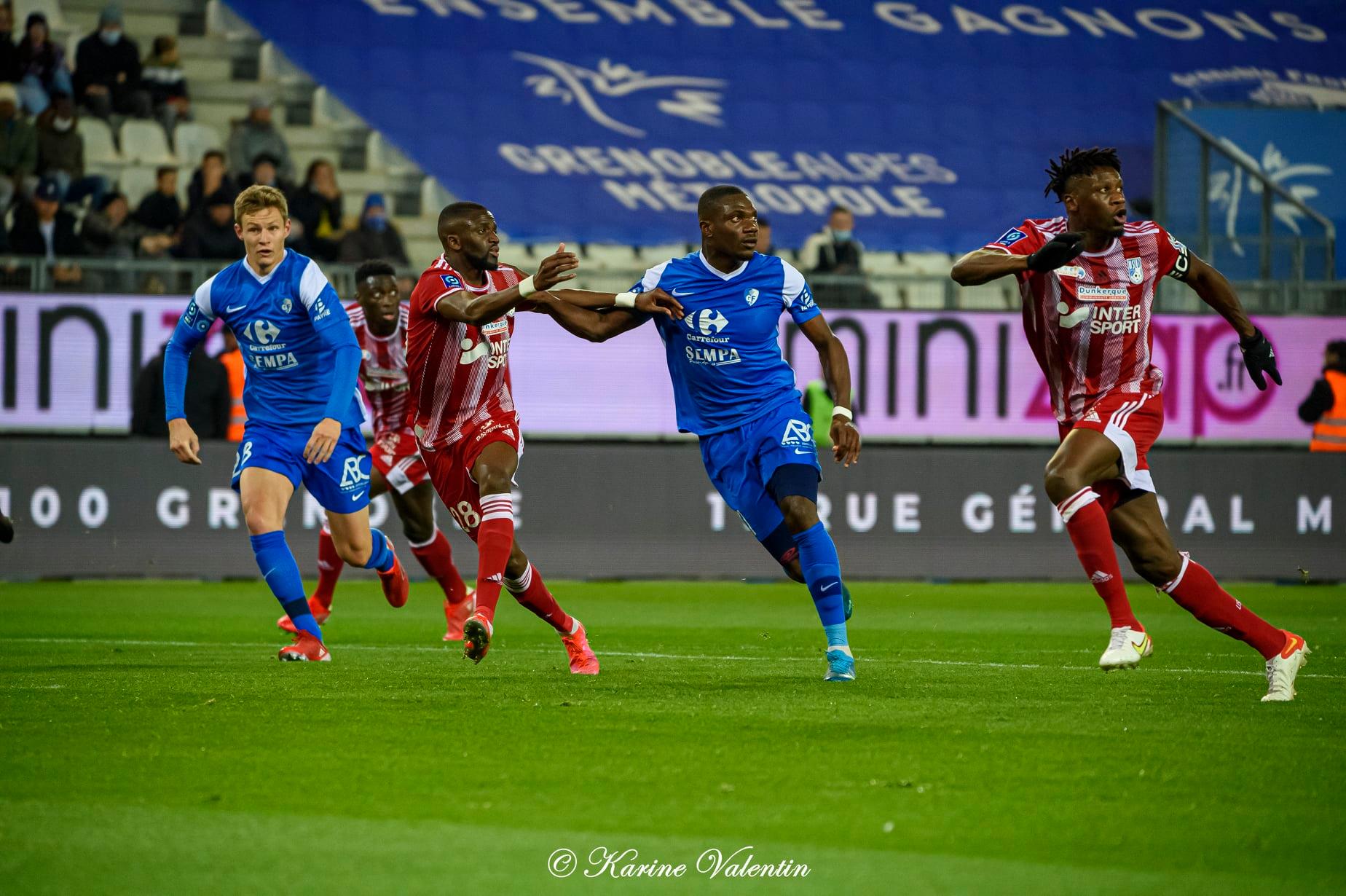 Achille ANANI - Adon GOMIS - Jules SYLVESTRE-BRAC - Malik TCHOKOUNTE - Demba THIAM -  Grenoble Foot 38 - US du Littoral de Dunkerque - Soccer - GF38 vs USLD (#GF38vsUSLD2021nov) Photo by: Karine Valentin | Siuxy Sports 2021-11-06