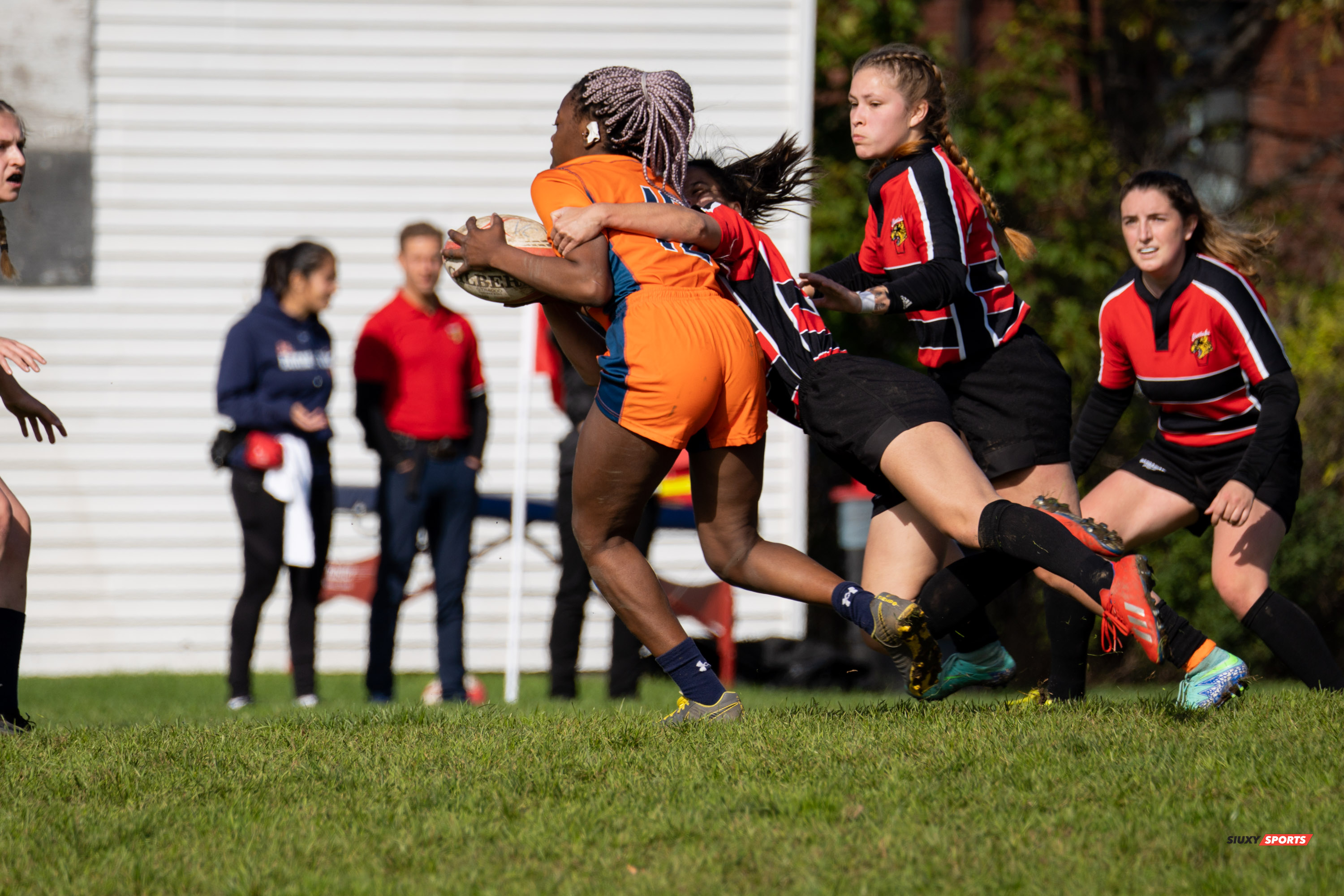 Lacey BAILLAIRGÉ - Molly HUNTINGTON -  Cégep Vanier - Cégep André Laurendeau - Rugby -  (#VanierVsAL2021F) Photo by:  | Siuxy Sports 2021-10-24