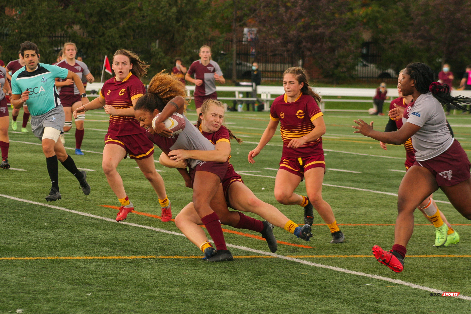 Leanne DUNCAN - Alec MONTEALEGRE - Alexandra ONDO - Kelsey SYLVESTER -  Université Concordia - Université Ottawa - Rugby -  (#ConcordiaVsOttawa2021w) Photo by:  | Siuxy Sports 2021-10-17