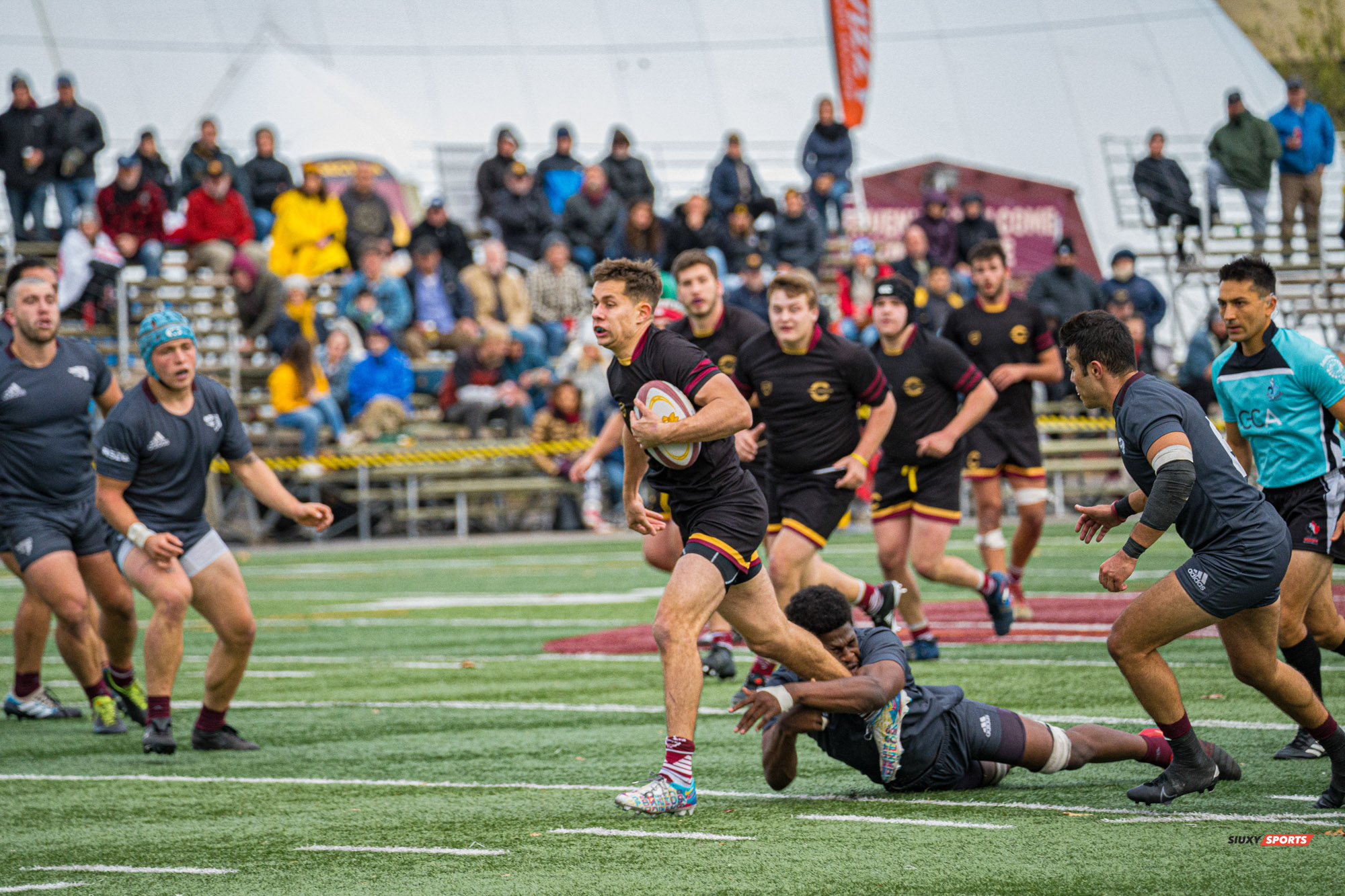 Stanislas BLAZKOWSKI - Yenam ZOUZOUA -  Université Concordia - Université Ottawa - Rugby -  (#ConcordiaVsOttawa2021m) Photo by:  | Siuxy Sports 2021-10-30