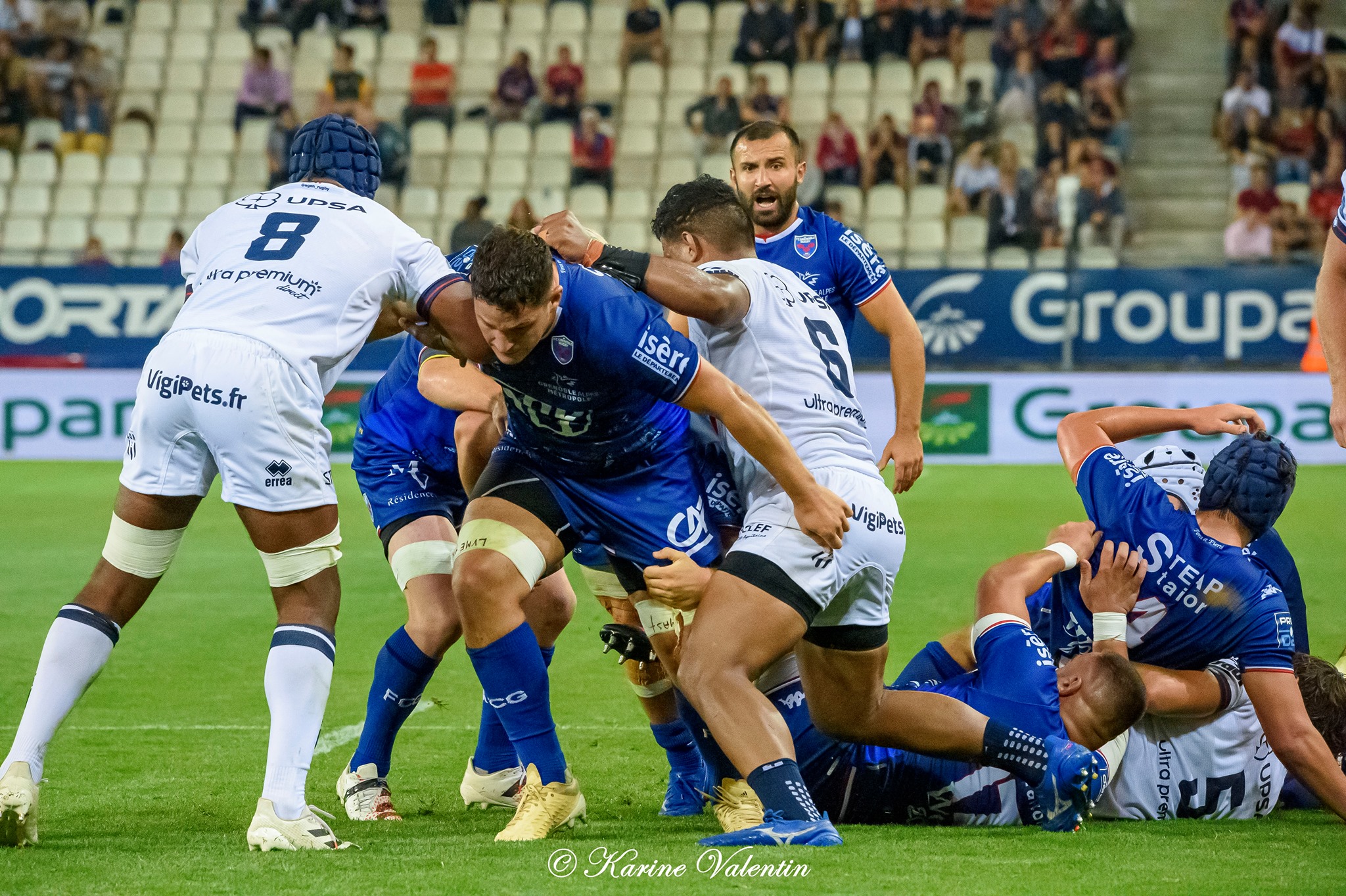 Eric ESCANDE - Julien RUAUD -  FC Grenoble Rugby - SU Agen - Rugby - FC Grenoble Rugby vs. SU Agen (#FCGvsSUAsep2021) Photo by: Karine Valentin | Siuxy Sports 2021-09-09