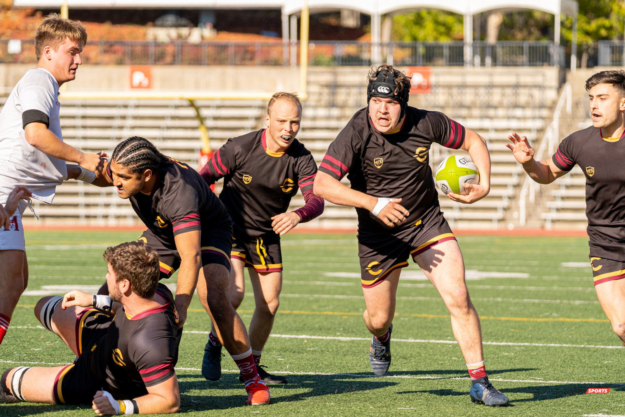 Mohamed ALMOALLIM - Victor DION - Dylan MACDONALD - Luca MILNE - Justin SAVOIE-DAVIES -  Université McGill - Université Concordia - Rugby -  (#McGillvsConcordiaFinalsM) Photo by:  | Siuxy Sports 2021-11-06