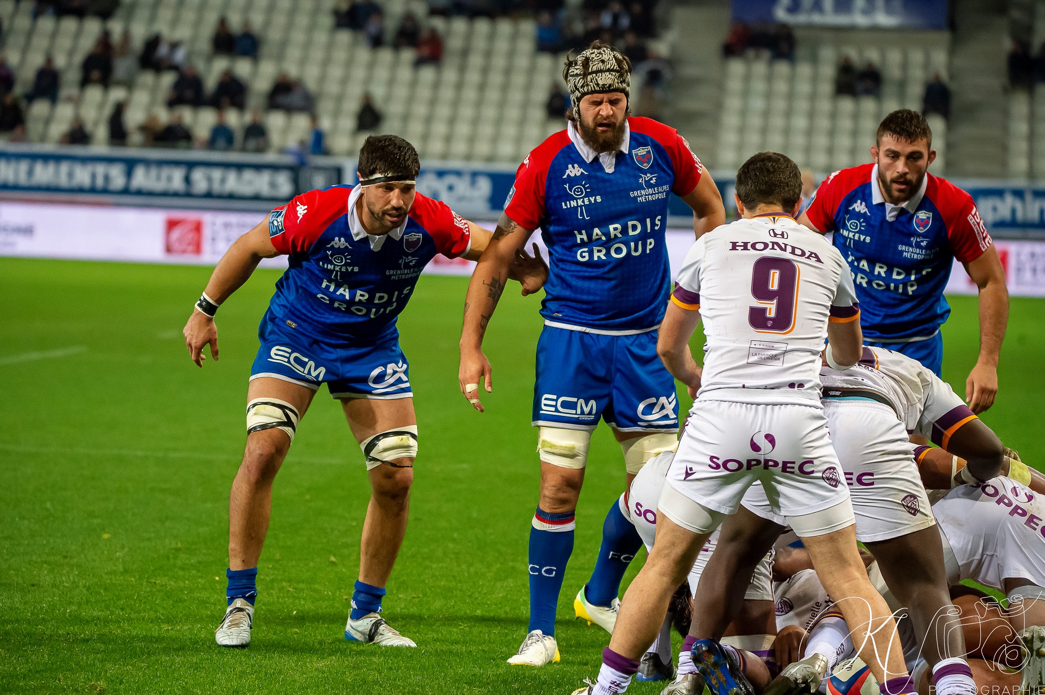 Thomas LAINAULT - Thibaut MARTEL -  FC Grenoble Rugby - Soyaux Angoulême - Rugby - FC Grenoble (24) VS (18) Soyaux Angoulême (2022) (#FCGvsSA2022R11) Photo by: Karine Valentin | Siuxy Sports 2022-11-18
