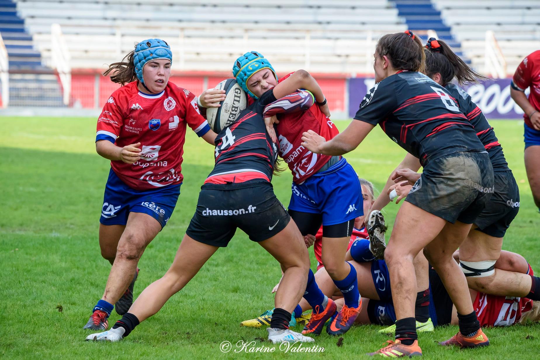 Océane MILLO CHEVREY - Julia TURC -  FC Grenoble Rugby - Stade Toulousain - Rugby - FC Grenoble VS Toulouse (#GrenobleVsToulouse2021sep) Photo by: Karine Valentin | Siuxy Sports 2021-09-26