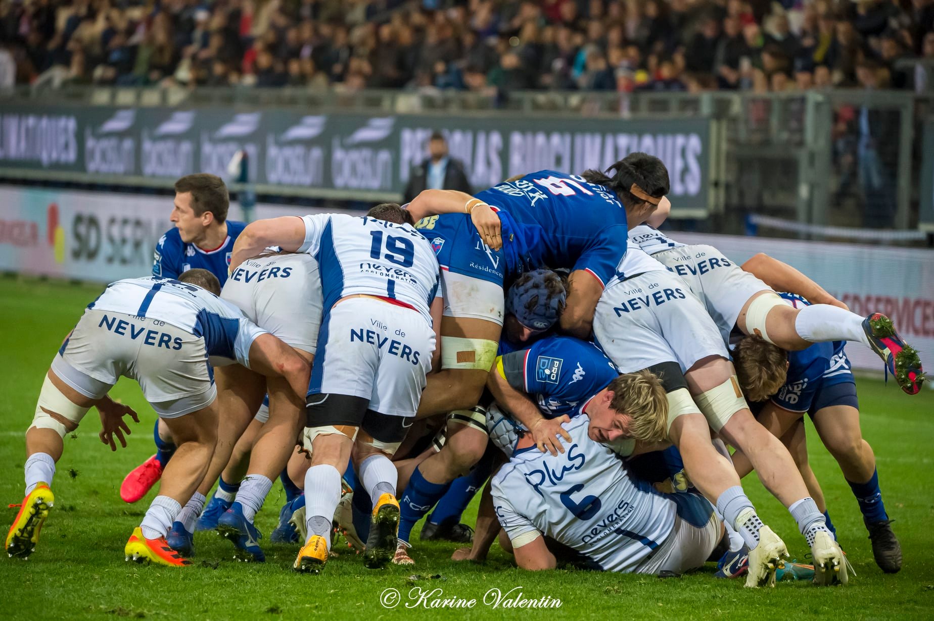 Tanginoa HALAIFONUA - Marnus SCHOEMAN -  FC Grenoble Rugby - USON Nevers - Rugby - FC Grenoble Rugby (34) vs USON Nevers (10) - 2022 (#FCGvsUSON2022) Photo by: Karine Valentin | Siuxy Sports 2022-03-04