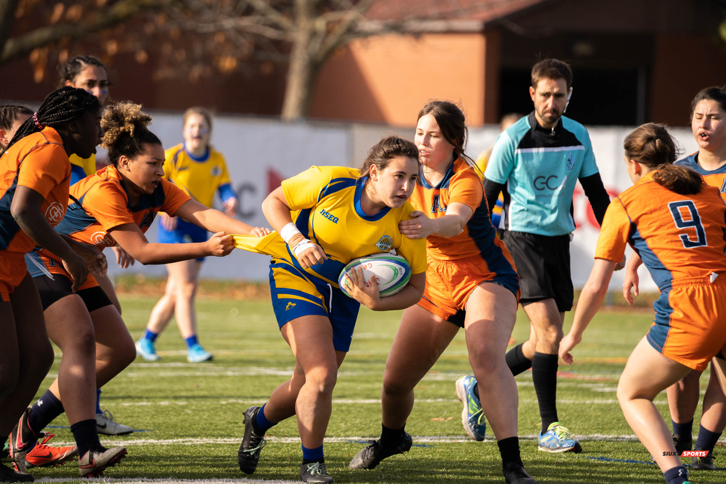Gaétan CARRIE - Zoya LAVARENNE -  College John Abbott - Cégep André Laurendeau - Rugby -  (#JACvsALfinalsRugbyW) Photo by:  | Siuxy Sports 2021-11-14