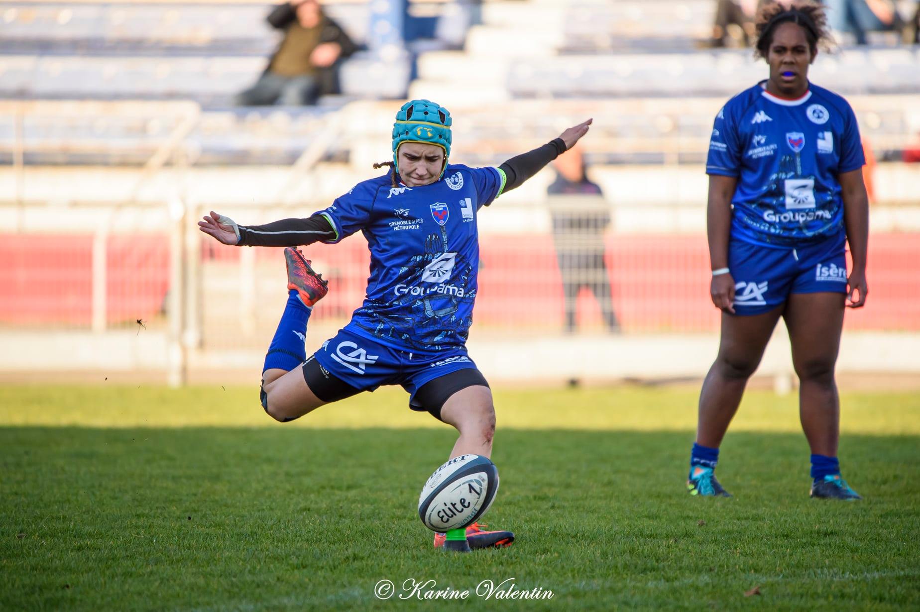 Makarita BALEINAGODO - Océane MILLO CHEVREY -  FC Grenoble Rugby -  - Rugby -  (#GrenobleVsBlagnac2021) Photo by: Karine Valentin | Siuxy Sports 2021-11-21