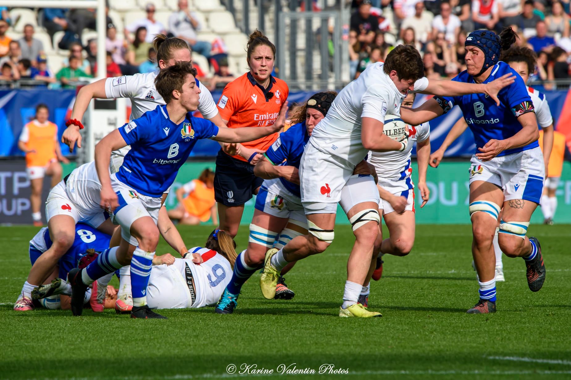  Équipe de France de rugby à XV - Nazionale di rugby a 15 dell'Italia - Rugby - France (39) vs Italie (6) - 6N fém. (#FranceVsItalie6Nfem2022) Photo by: Karine Valentin | Siuxy Sports 2022-03-27