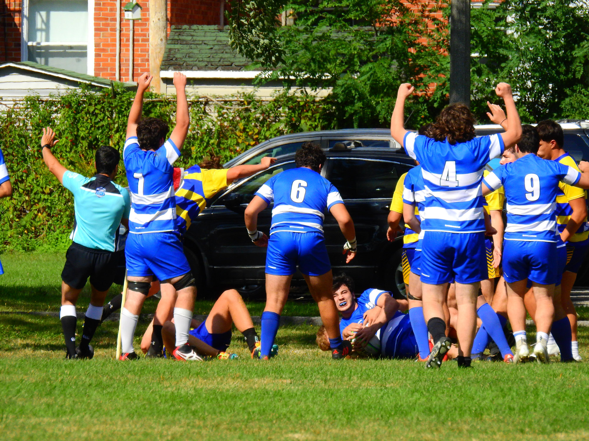 Christopher MICHELETTI -  College John Abbott - College Dawson - Rugby - Try (#DawsonVsAbbott) Photo by:  | Siuxy Sports 2021-09-12