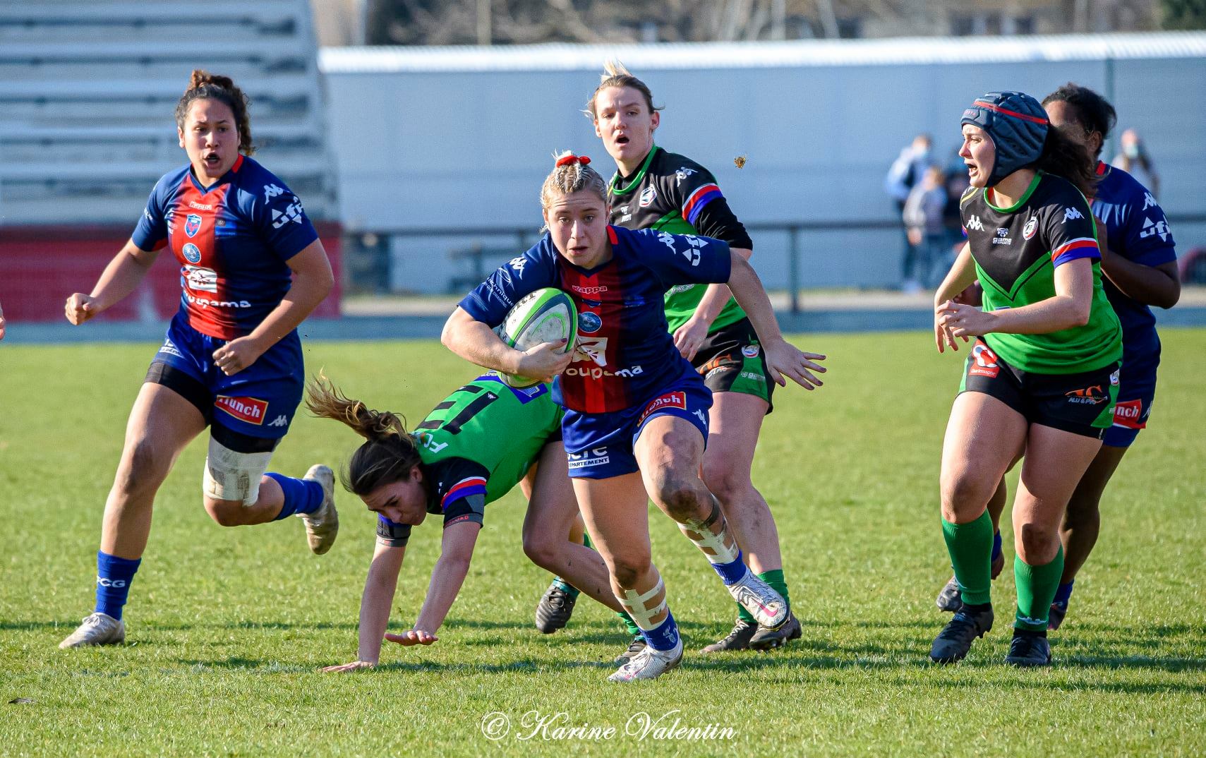Juliette BLOUIN - Téani FELEU -  FC Grenoble Rugby - RC La Valette Le Revest La Garde Le Pradet - Rugby - FC Grenoble VS RCVRGP (#GrenobleRCVRGP2021fev) Photo by: Karine Valentin | Siuxy Sports 2021-02-28