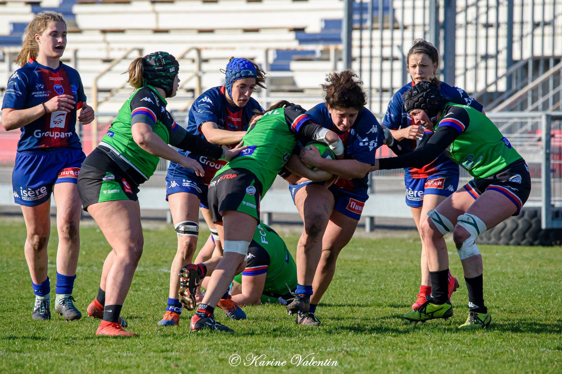 Alexandra CHAMBON - Lea CHAMPON -  FC Grenoble Rugby - RC La Valette Le Revest La Garde Le Pradet - Rugby - FC Grenoble VS RCVRGP (#GrenobleRCVRGP2021fev) Photo by: Karine Valentin | Siuxy Sports 2021-02-28