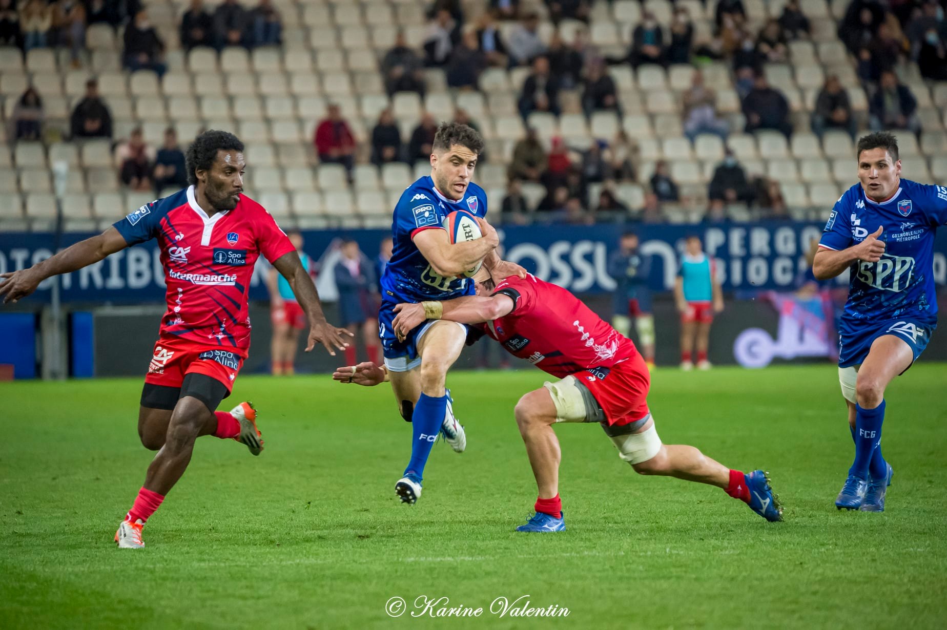 Romain BARTHÉLÉMY - Lucas DUPONT -  FC Grenoble Rugby - Stade Aurillacois - Rugby - FC Grenoble Rugby vs Stade Aurillacois - 2022 (#FCGvsSA2022R02) Photo by: Karine Valentin | Siuxy Sports 2022-02-18
