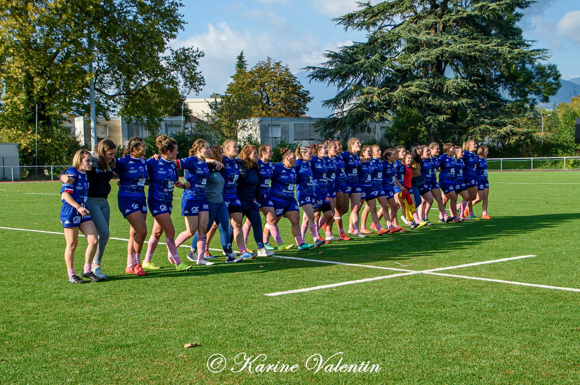 Cassandre ALLAIRE - Elena MASERA - Cléa MICHEL - Elisabeth RIGAL -  FC Grenoble Rugby -  - Rugby - Grenoble Amazones vs Bourg en Bresse - F1 (#AmazonesVsUSBPA2021oct) Photo by: Karine Valentin | Siuxy Sports 2021-10-10