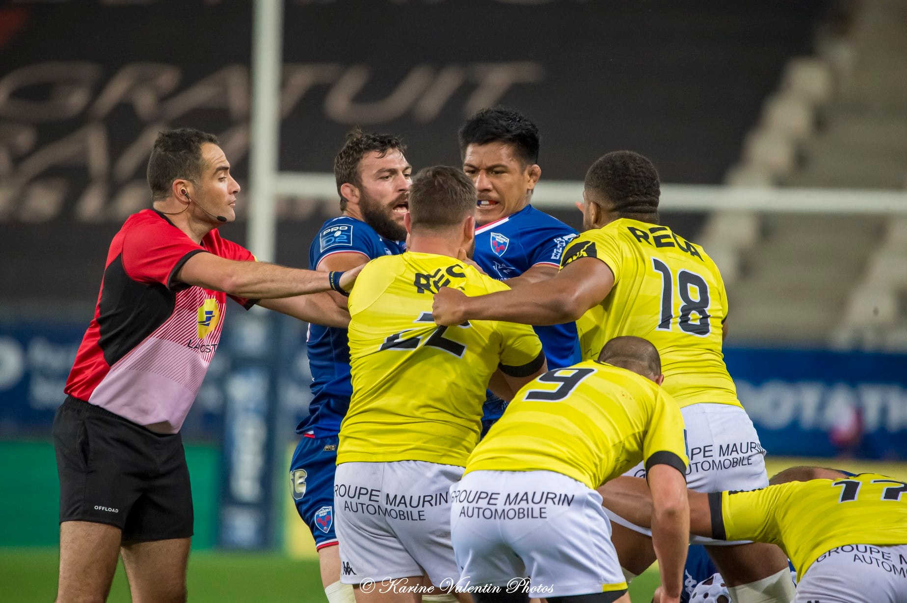 Tanginoa HALAIFONUA - Thibaut MARTEL -  FC Grenoble Rugby - US Carcassonne - Rugby - Grenoble (28) vs (23) Carcassonne (#FCGRvsUSC2022) Photo by: Karine Valentin | Siuxy Sports 2022-04-22