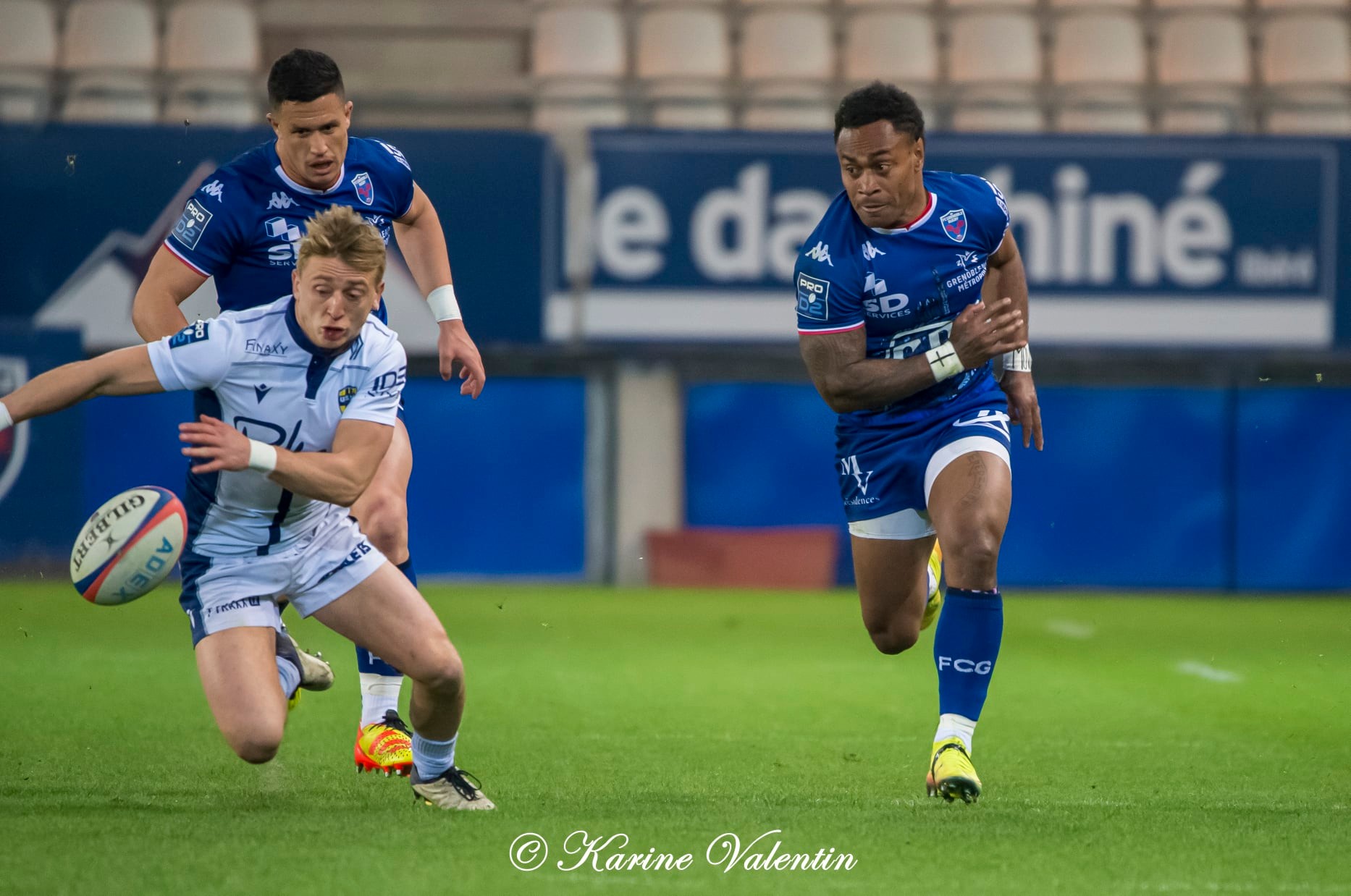 Benito MASILEVU - Adrien SEGURET -  FC Grenoble Rugby - USON Nevers - Rugby - FC Grenoble Rugby (34) vs USON Nevers (10) - 2022 (#FCGvsUSON2022) Photo by: Karine Valentin | Siuxy Sports 2022-03-04