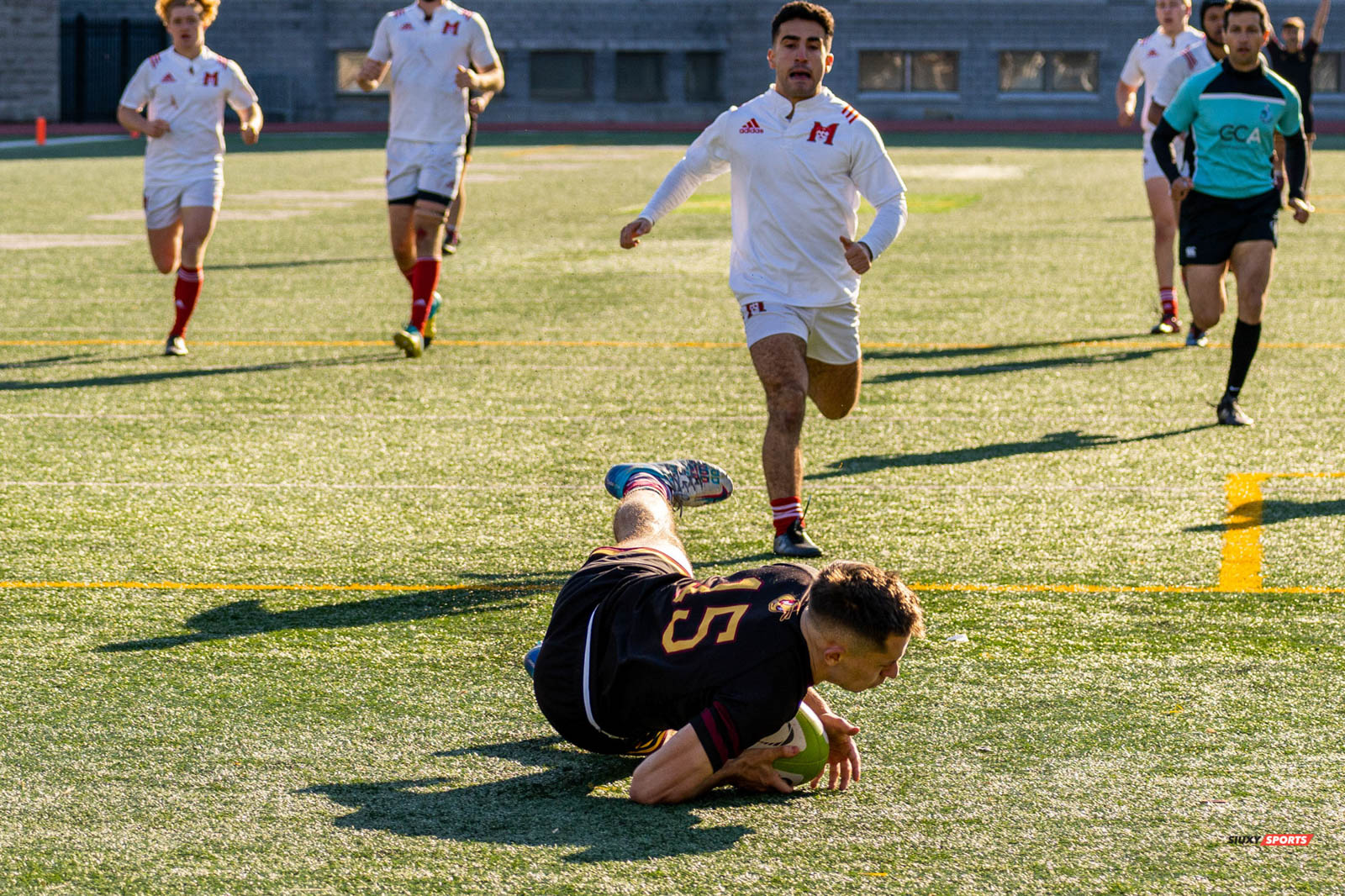 Stanislas BLAZKOWSKI - Shahan DJAVADI - Christopher MICHELETTI -  Université Concordia -  - Rugby -  (#McGillvsConcordiaFinalsM) Photo by:  | Siuxy Sports 2021-11-06
