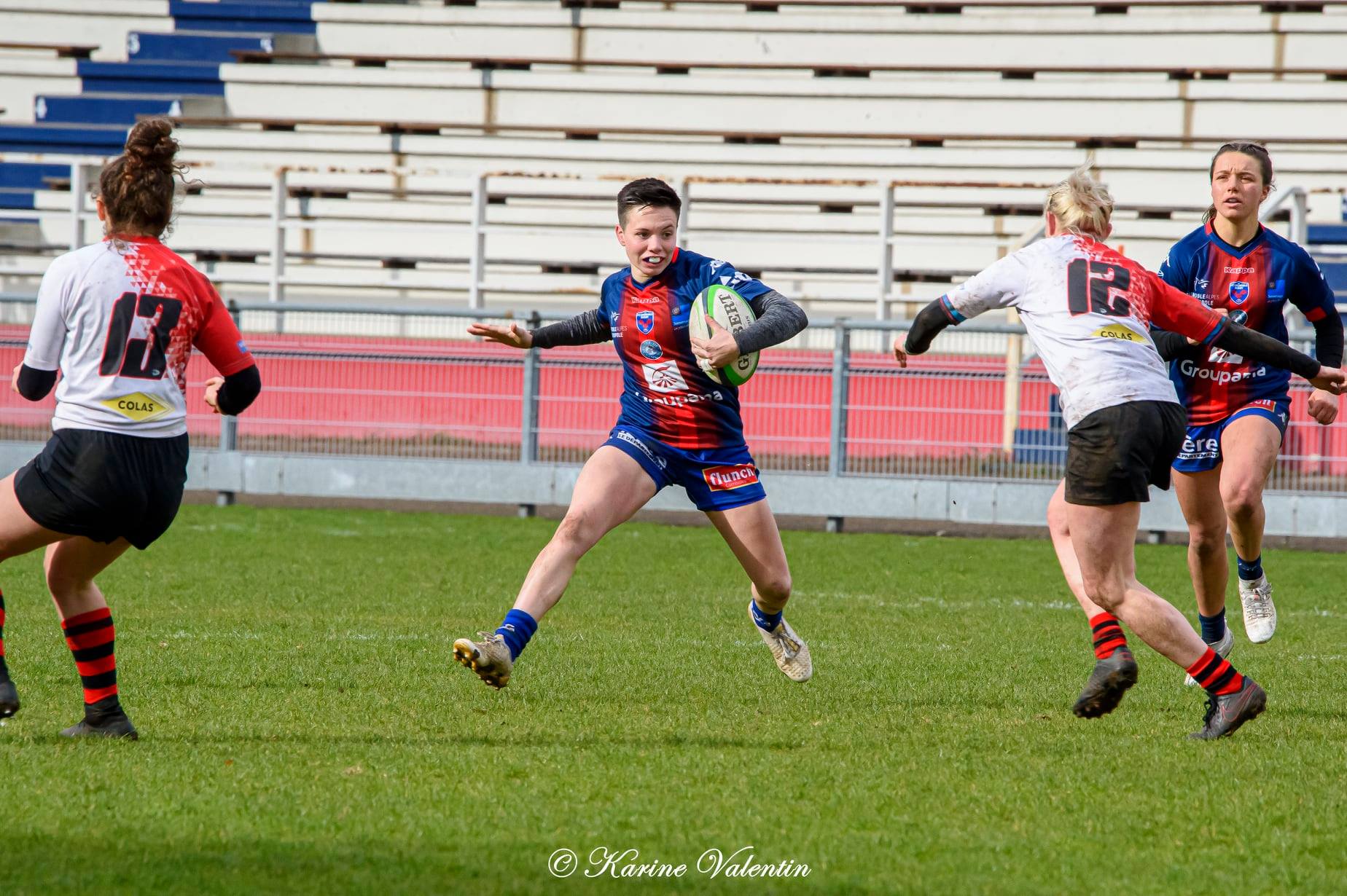 Oceane BUISSON - Marie DEFERRARD -  FC Grenoble Rugby - AC Bobigny 93 Rugby - Rugby -  (#GrenobleVsBobigny2021Mar) Photo by: Karine Valentin | Siuxy Sports 2021-03-15