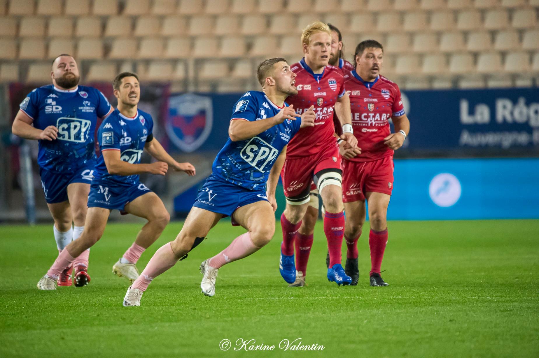 Francisco FERNANDES - Thomas FORTUNEL - Romain FUSIER - Ilia KAIKATSISHVILI - Sias KOEN -  FC Grenoble Rugby - AS Béziers Hérault - Rugby - FC Grenoble Rugby vs. AS Béziers Hérault (#FCGvsASBHoct2021) Photo by: Karine Valentin | Siuxy Sports 2021-10-15