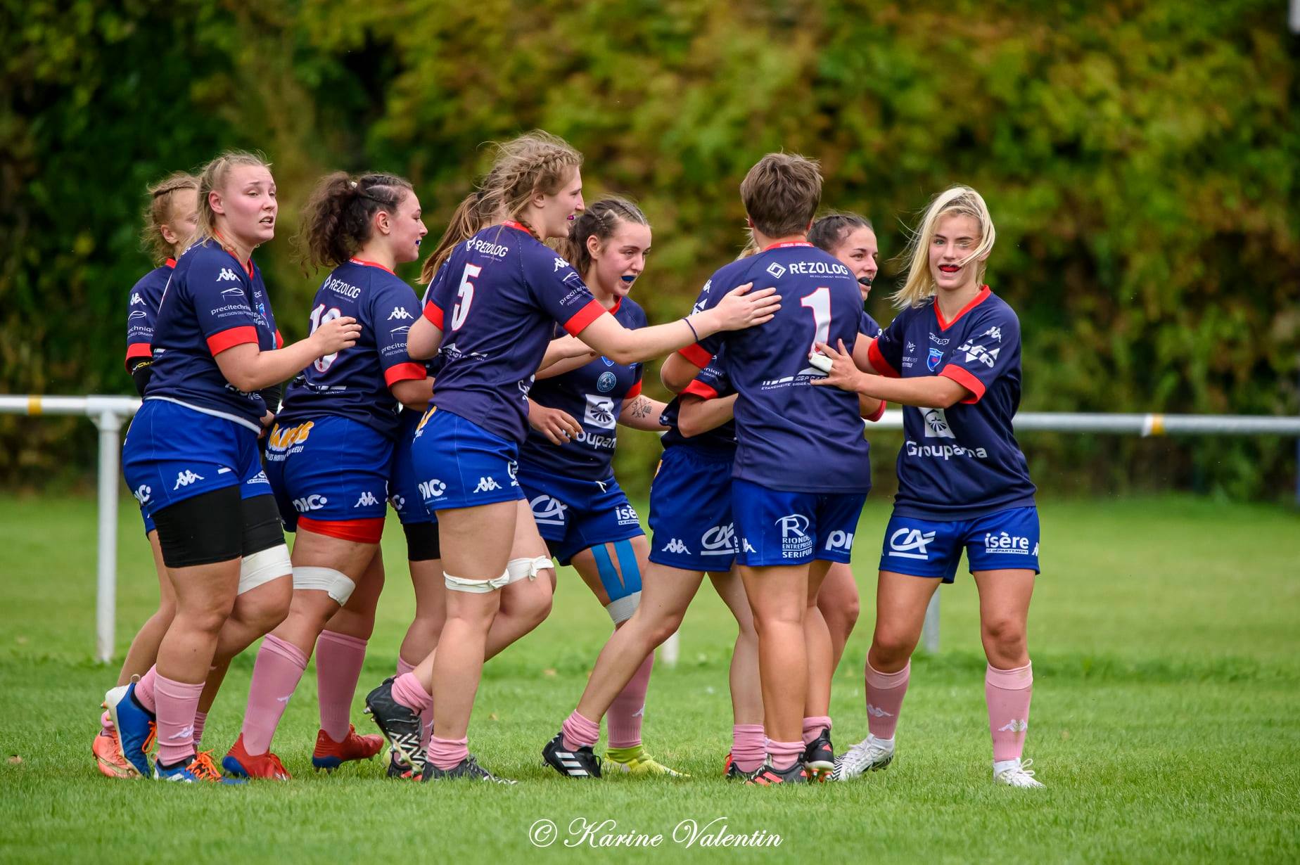 Coraline DURET - Elena MASERA - Elodie NOVELLO -  FC Grenoble Rugby -  - Rugby - Grenoble Amazones vs GUC-SMH (#AmazonesVsGUCSMH2021oct) Photo by: Karine Valentin | Siuxy Sports 2021-10-03