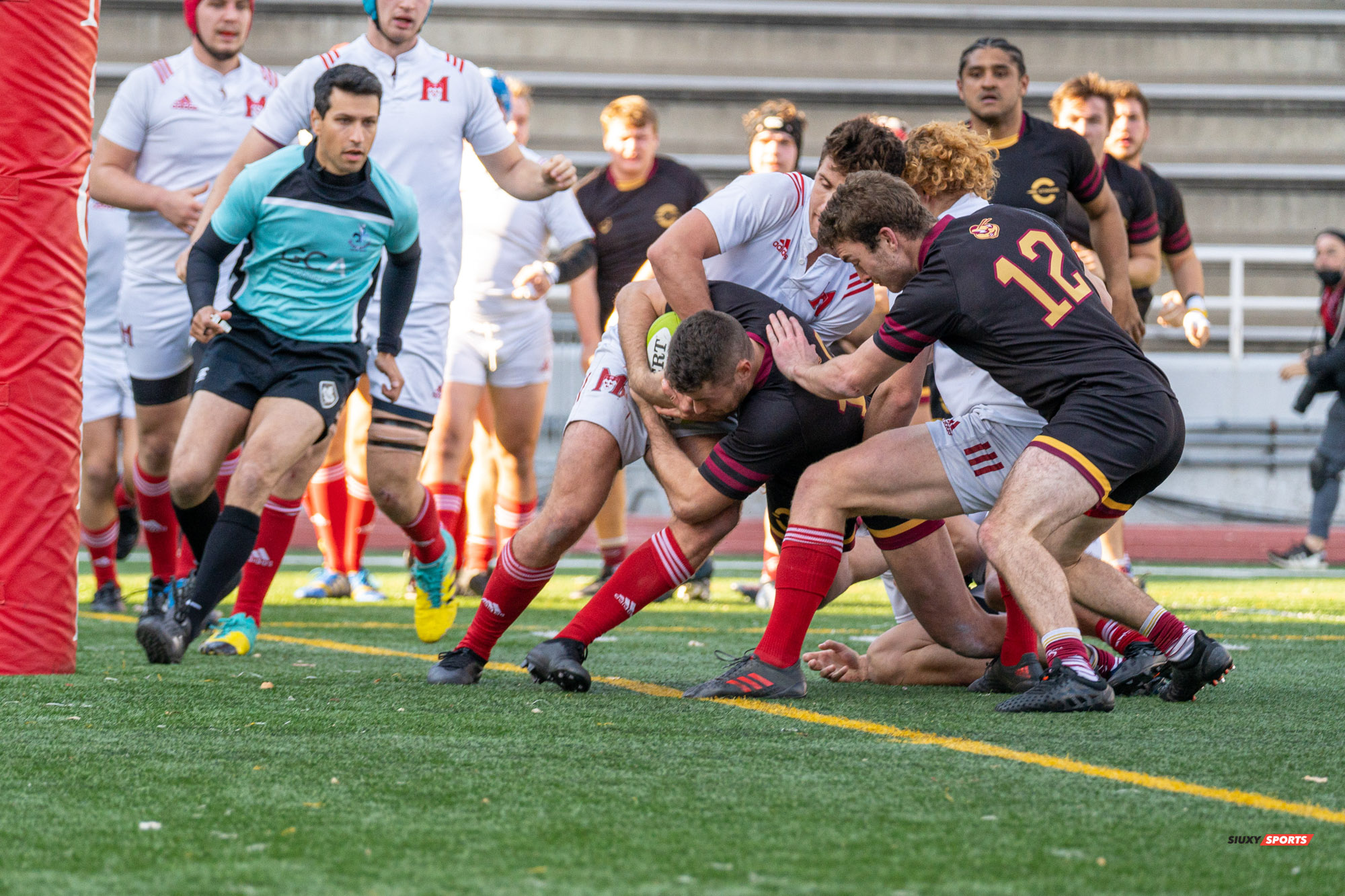 Brendan MACKENZIE - Aidan MCMULLAN - Christopher MICHELETTI - Maxime RIEUF -  Université McGill - Université Concordia - Rugby -  (#McGillvsConcordiaFinalsM) Photo by:  | Siuxy Sports 2021-11-06