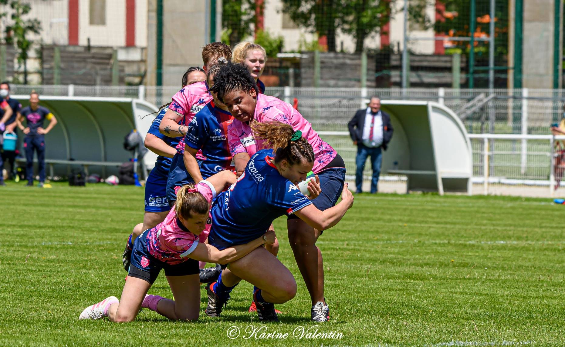Lorette JACQUOT - Emma POULAT - Fanny SADE -  FC Grenoble Rugby - Stade Français - Rugby -  (#GrenobleVsStdFrancais2021) Photo by: Karine Valentin | Siuxy Sports 2021-05-23