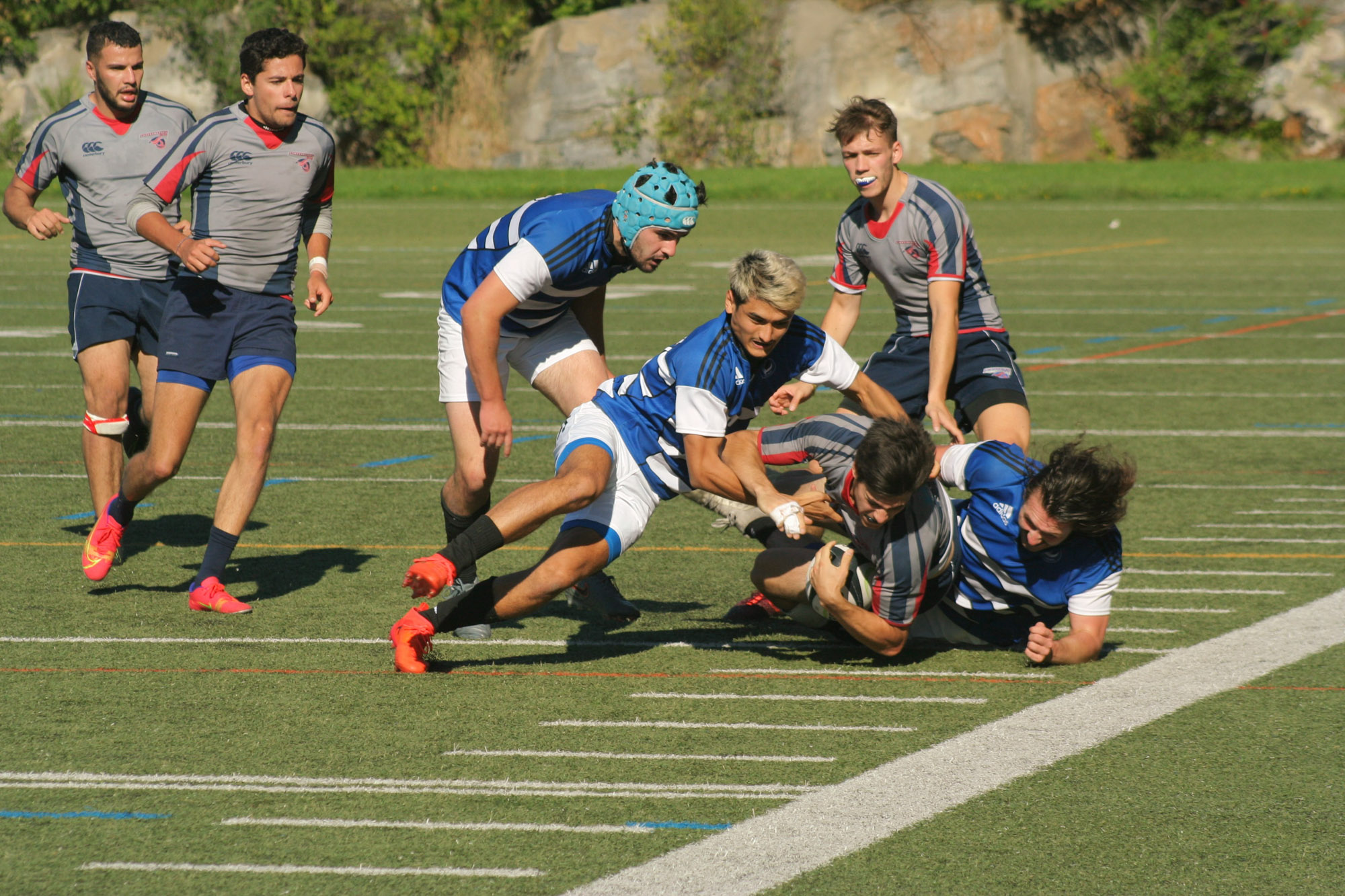 Antonin MAYNE - Gelel REZIG -  Université de Montréal - ÉTS (École de technologie supérieure) - Rugby -  (#UdeMvsETS) Photo by:  | Siuxy Sports 2021-09-19