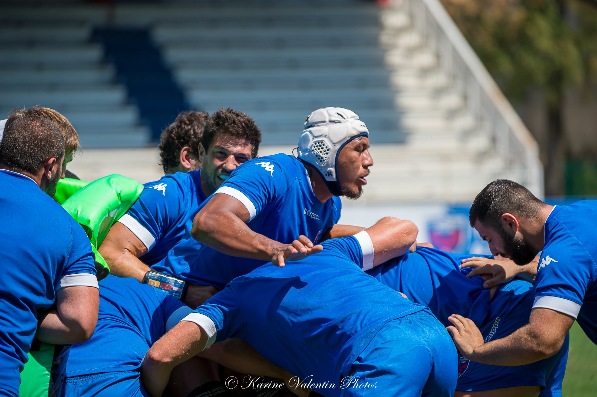 Tanginoa HALAIFONUA - Pierre STRIPPOLI -  FC Grenoble Rugby -  - Rugby - ENTRAINEMENT FCG DU 9 AOUT 2022 (#FCG4entrainement2022) Photo by: Karine Valentin | Siuxy Sports 2022-08-09