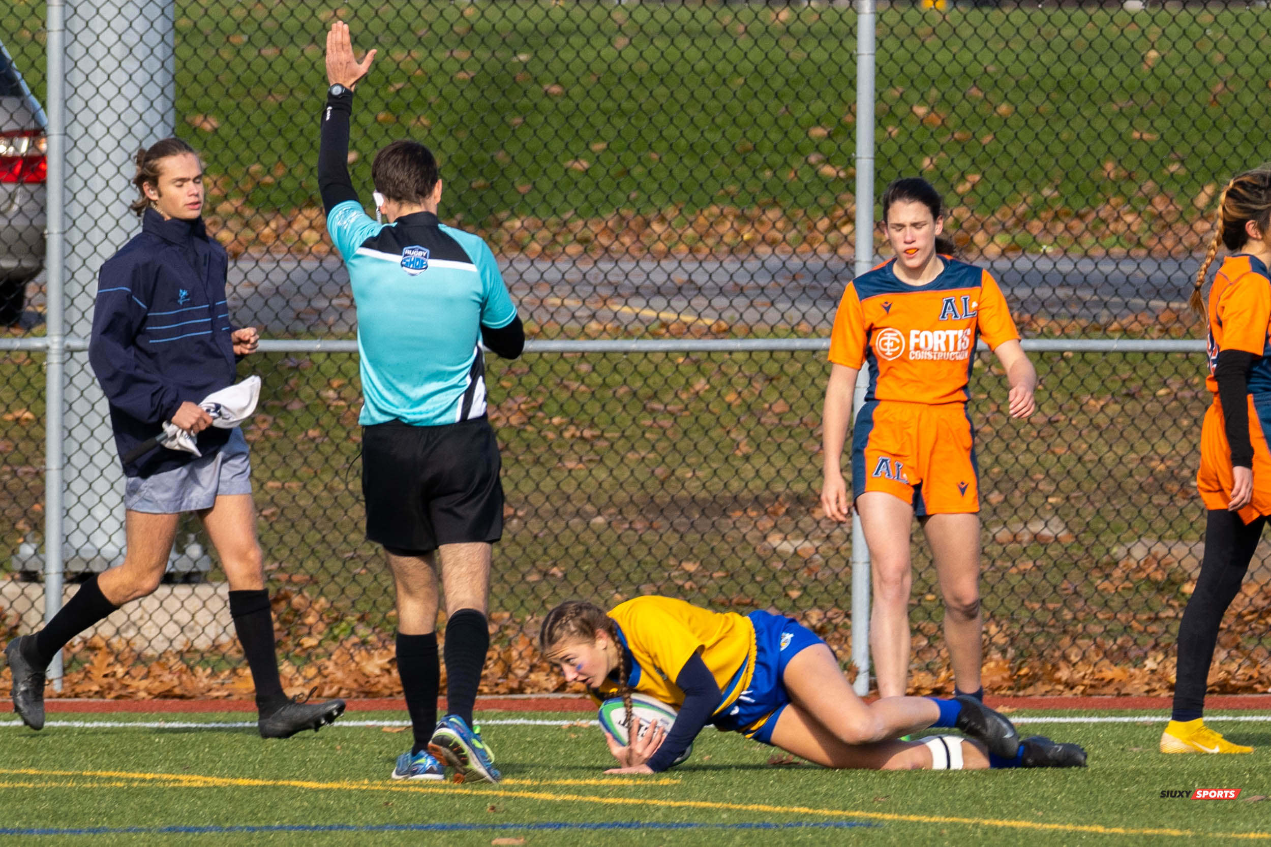 Flavie ALLAIRE - Gaétan CARRIE -  College John Abbott - Cégep André Laurendeau - Rugby -  (#JACvsALfinalsRugbyW) Photo by:  | Siuxy Sports 2021-11-14