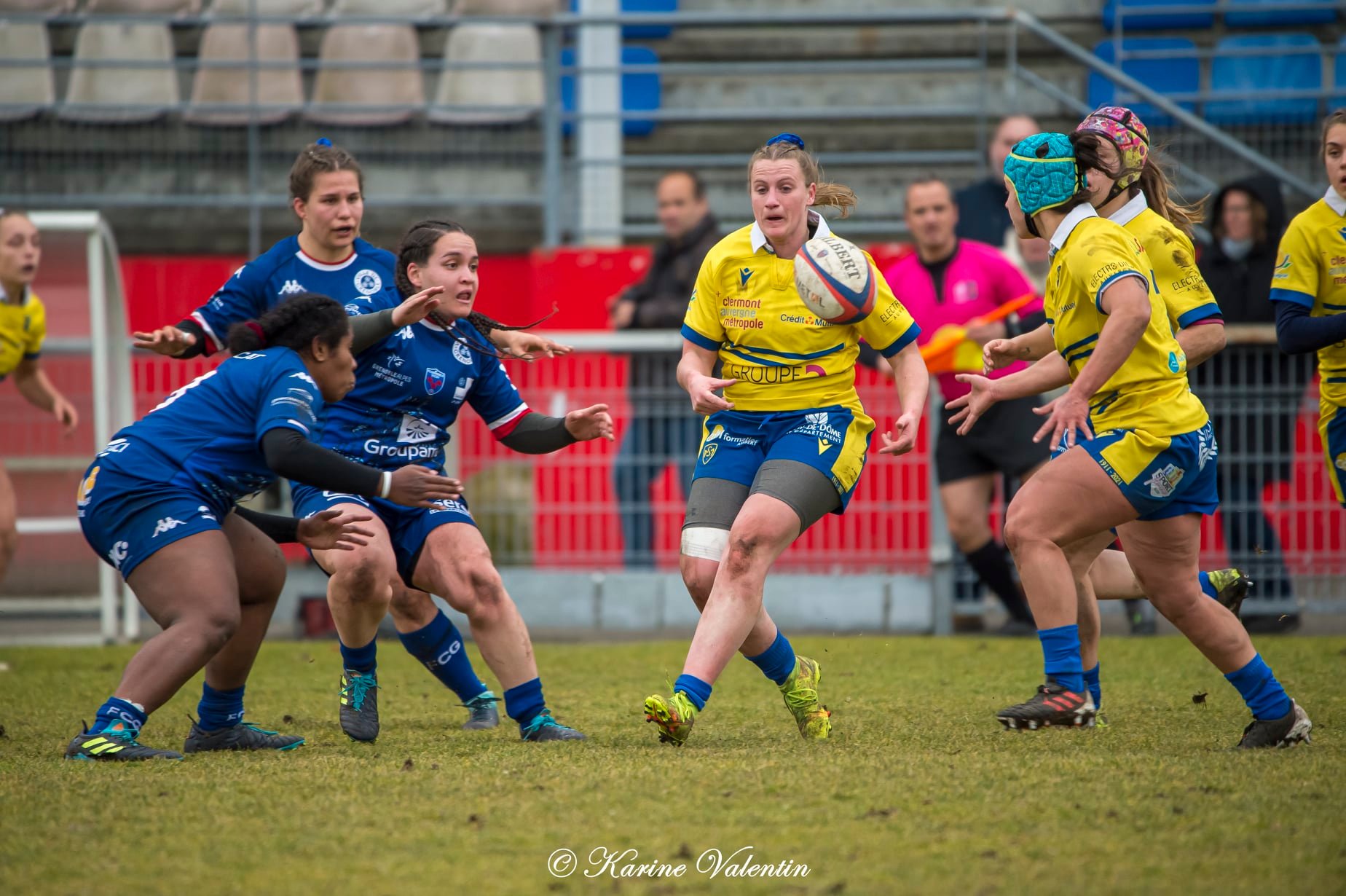 Makarita BALEINAGODO - Linda HAFSA -  FC Grenoble Rugby - ASM Romagnat rugby féminin - Rugby - Grenoble Amazones vs ASM Romagnat (#FCGVsASMRomagnat2022) Photo by: Karine Valentin | Siuxy Sports 2022-02-06